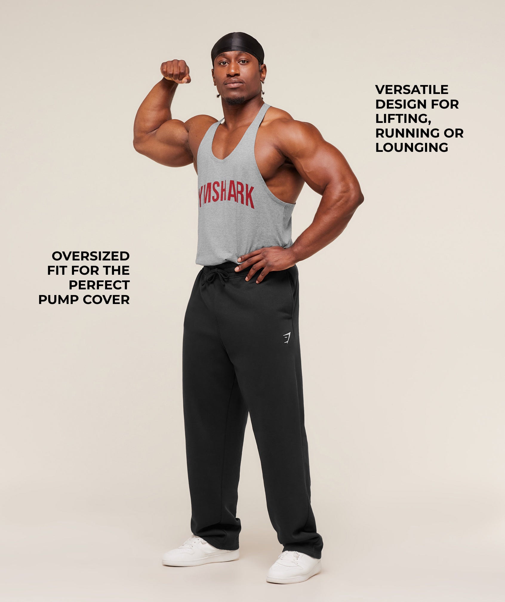 Gymshark Power Stringer - Charcoal Core Marl