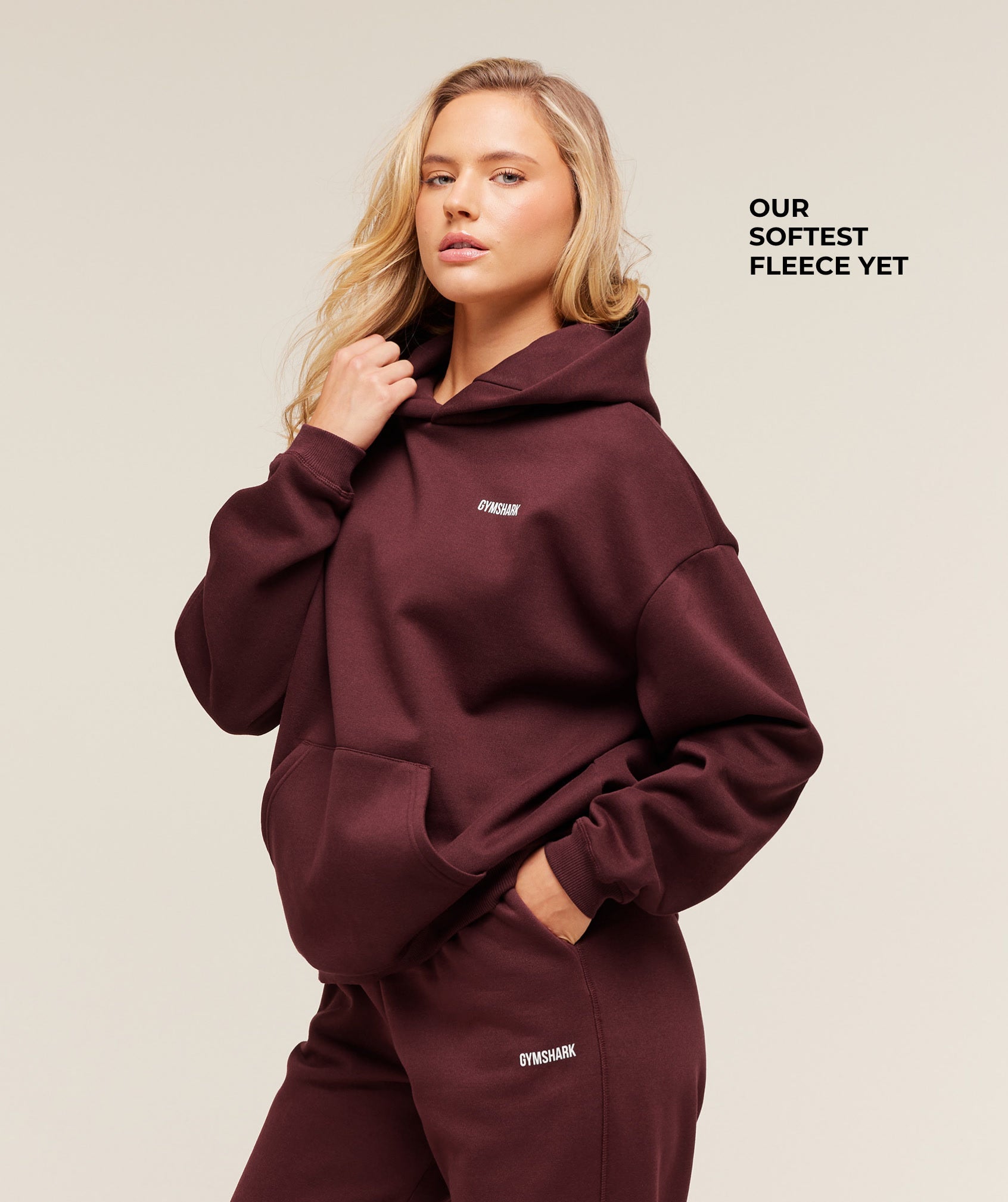 Gymshark Cosy Luxe Hoodie - Rich Maroon