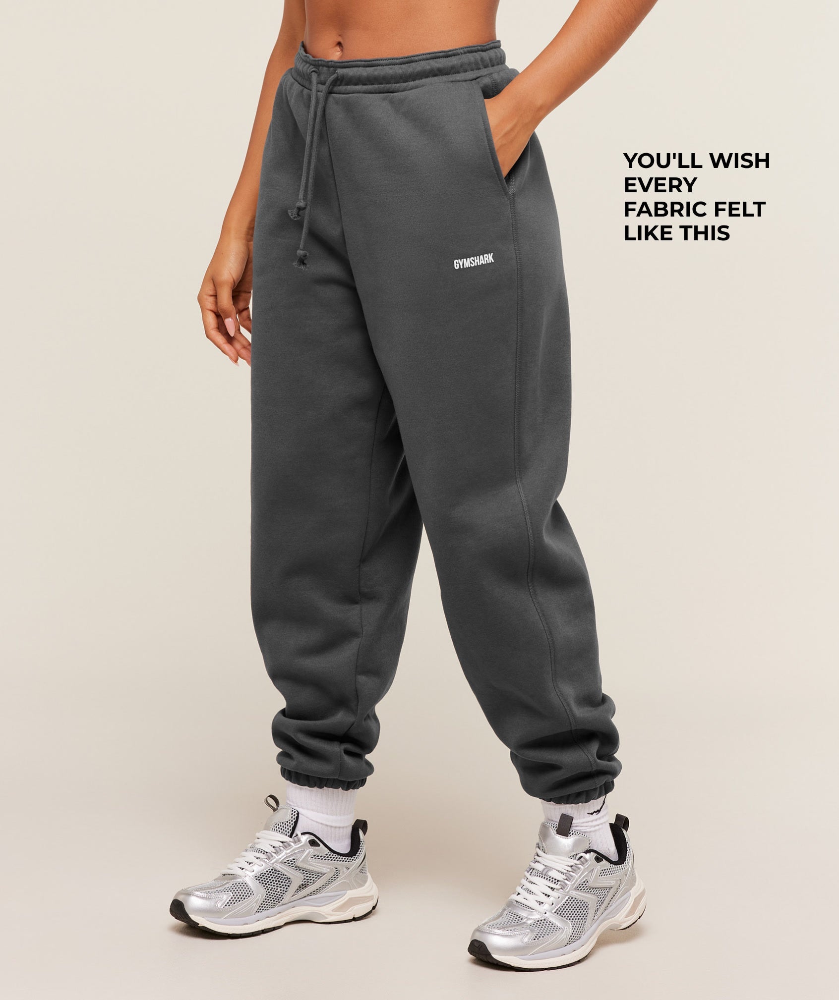 Gymshark Cosy Luxe Cuffed Joggers - Onyx Grey