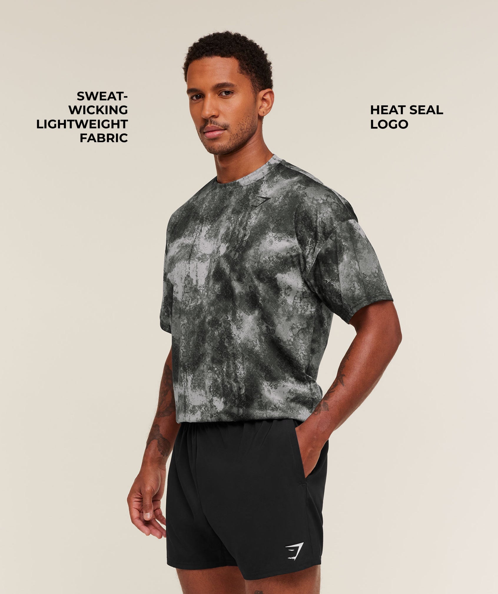 Gymshark Arrival Oversized T-Shirt - Smokey Grey