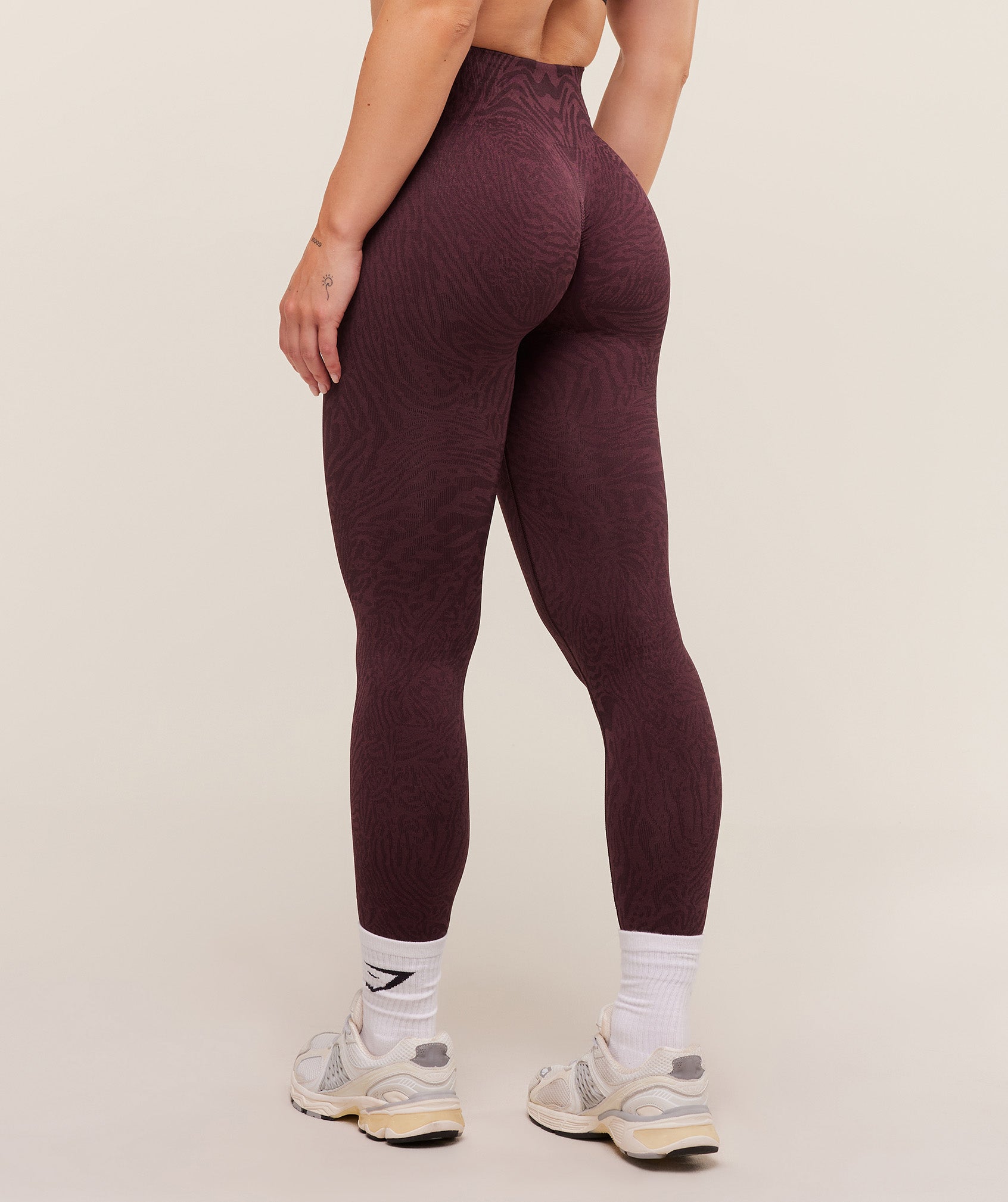 Gymshark Adapt Animal Seamless Leggings - Cherry Purple/Reset Pink