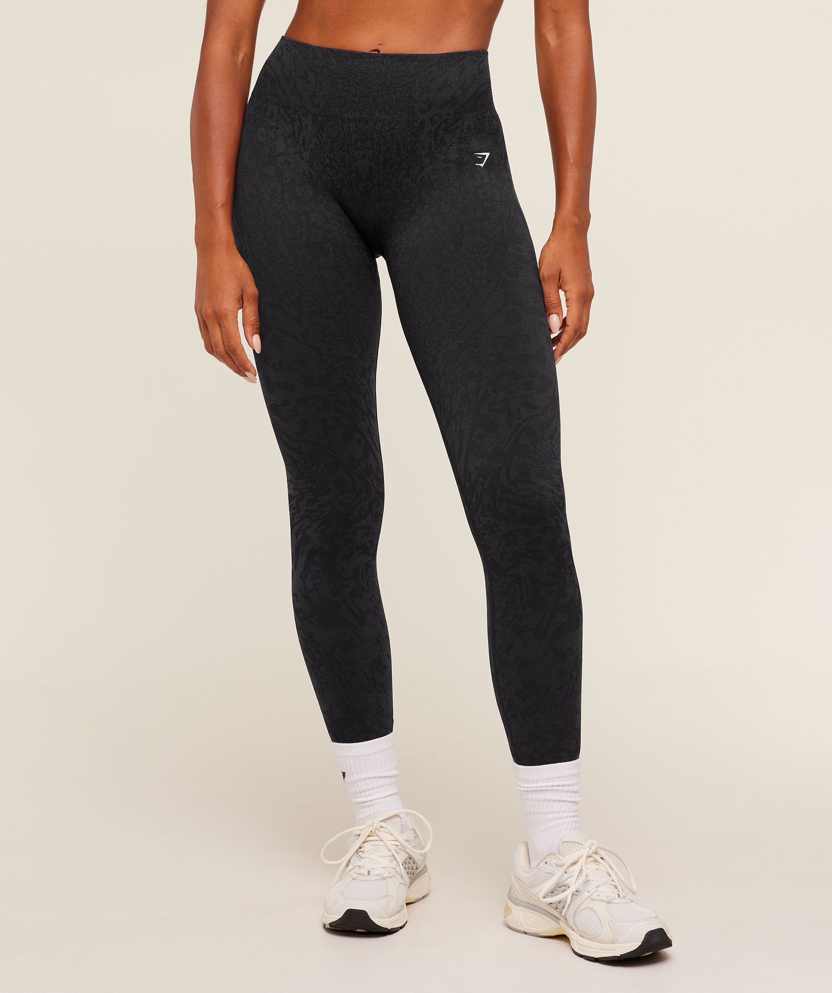 Gymshark Adapt Animal X Whitney Leggings - Black / Asphalt Grey