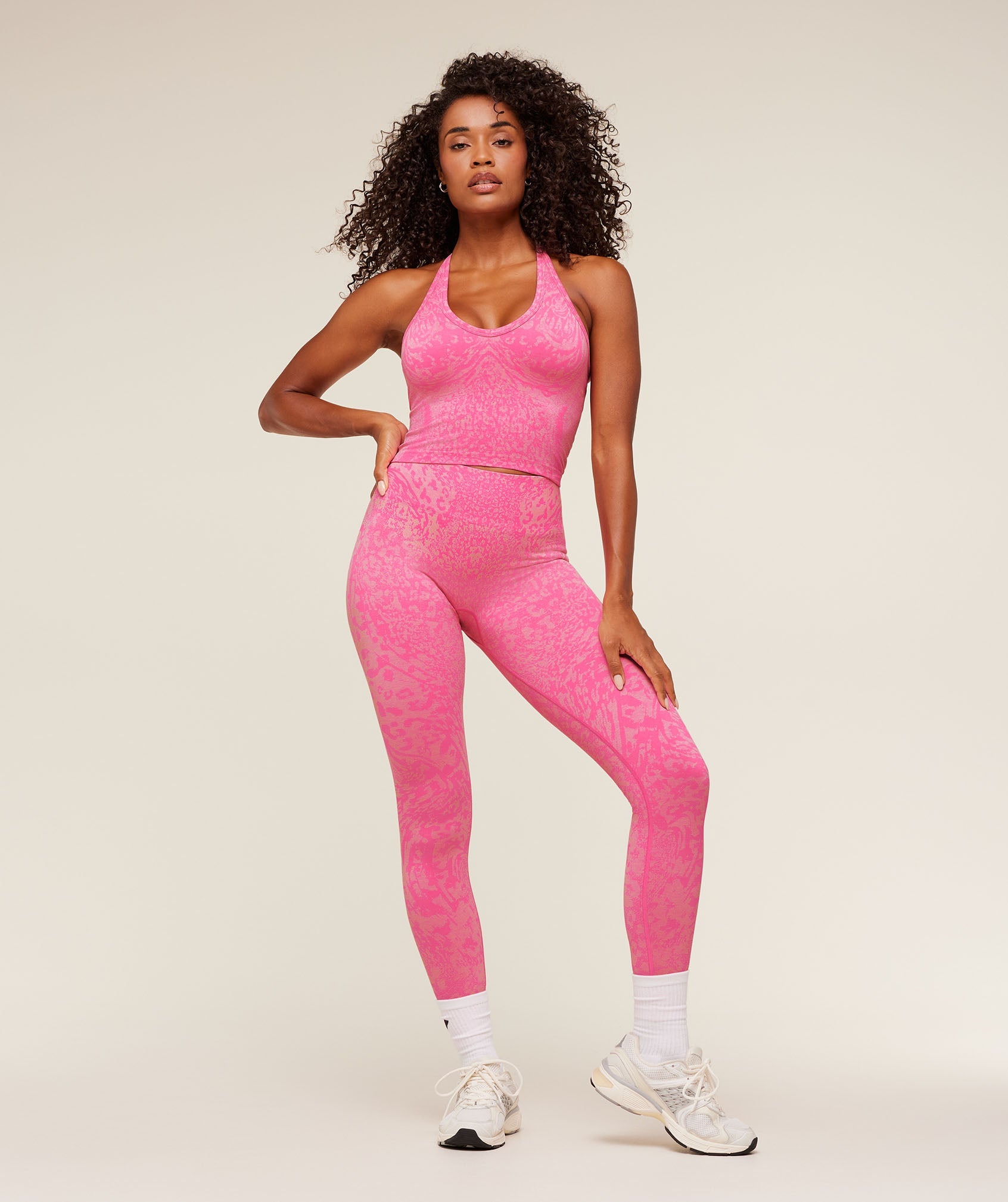 Gymshark Adapt Animal X Whitney Leggings - Electric Pink / Sorbet Yellow