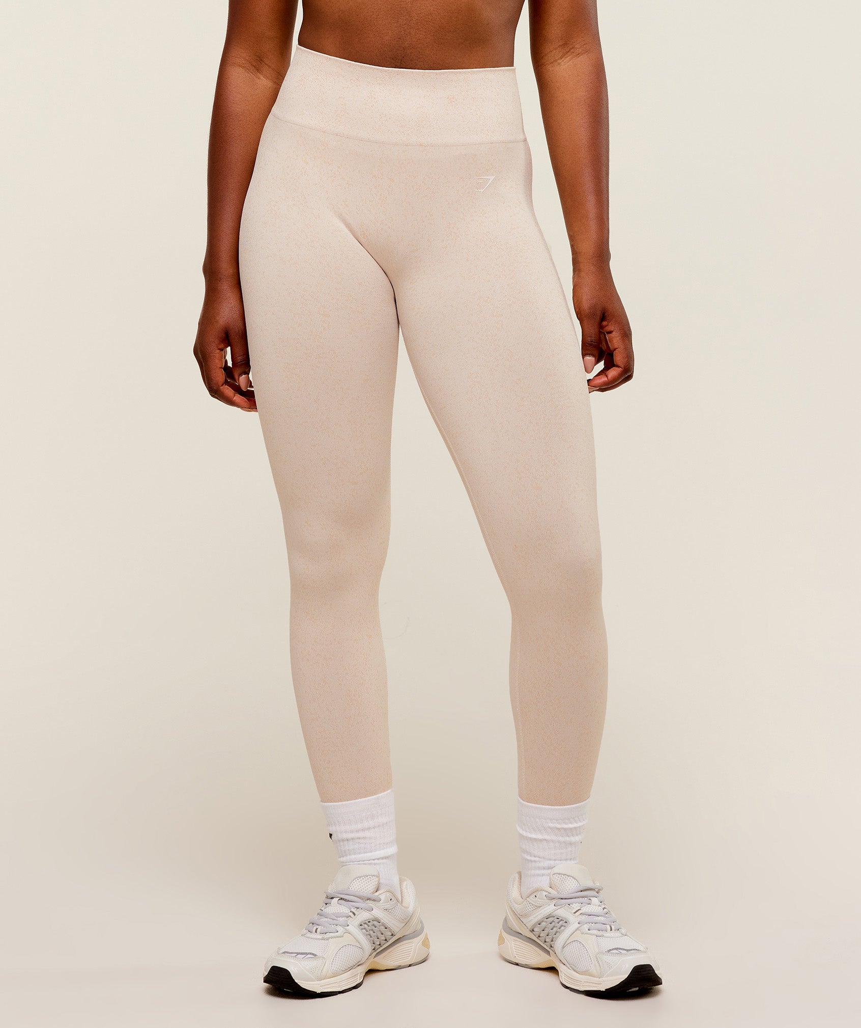 Gymshark Adapt Fleck x Whitney Seamless Leggings - Mineral | Coconut White