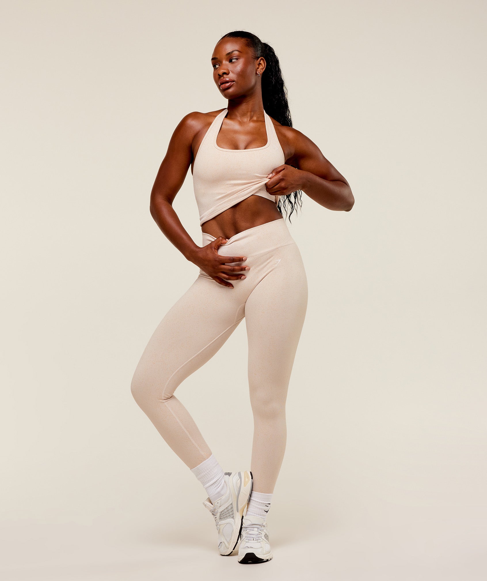Gymshark Adapt Fleck x Whitney Tank With Shelf - Coconut White