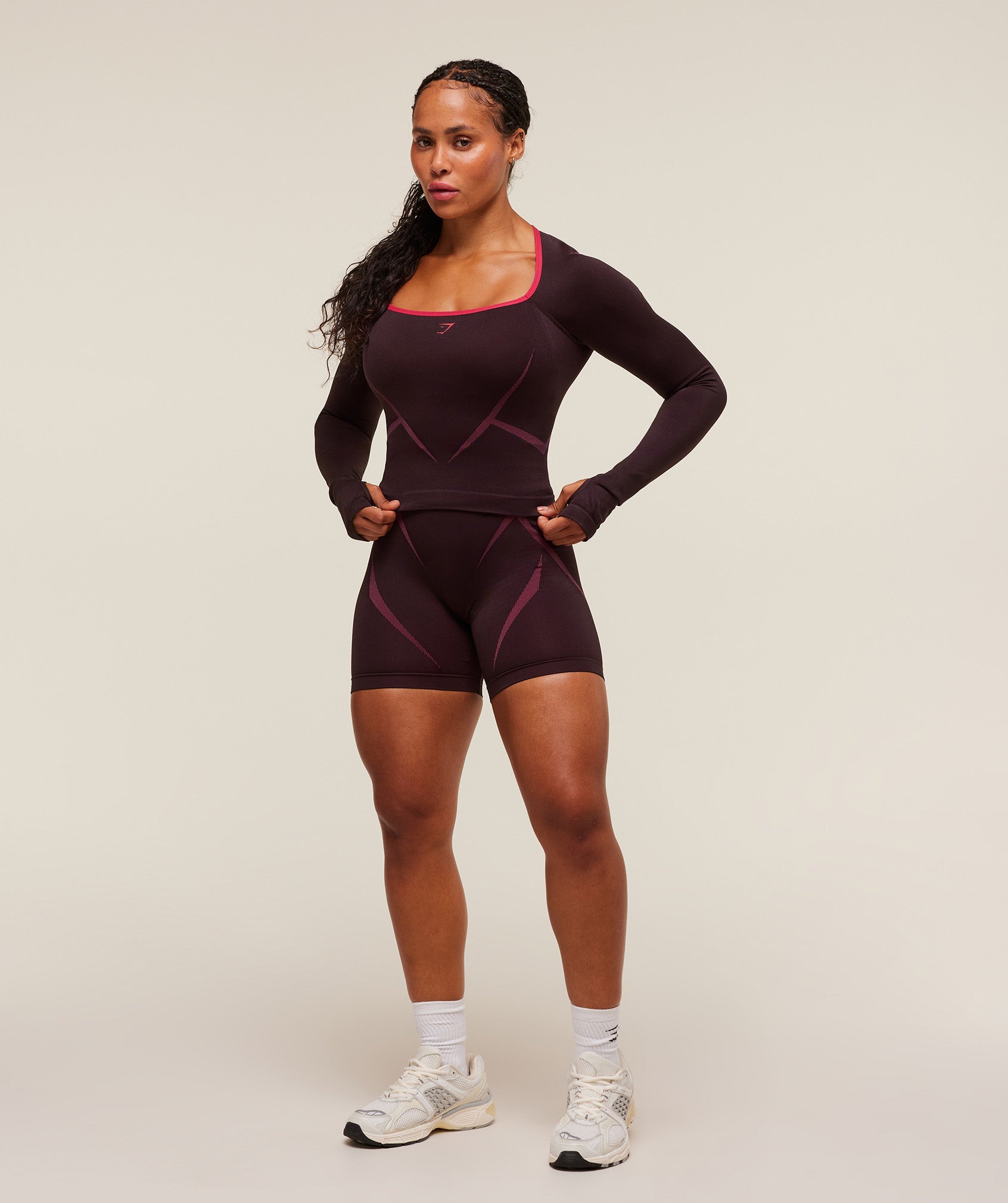 Gymshark Apex Lift Seamless Short - Cherry Purple/Build Pink