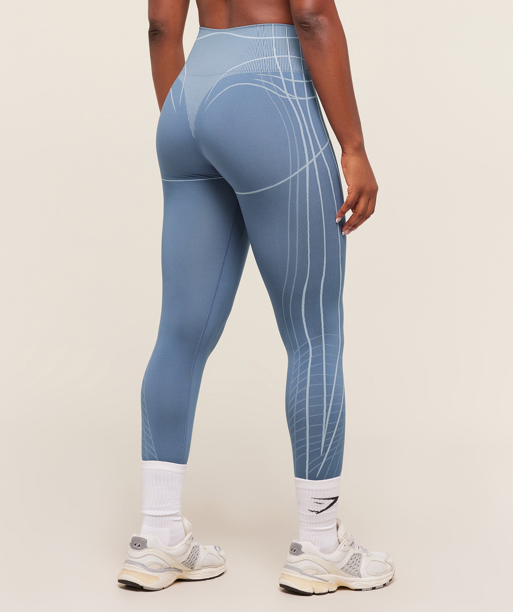 Gymshark Apex Seamless Leggings - Worn Blue/Gentle Blue