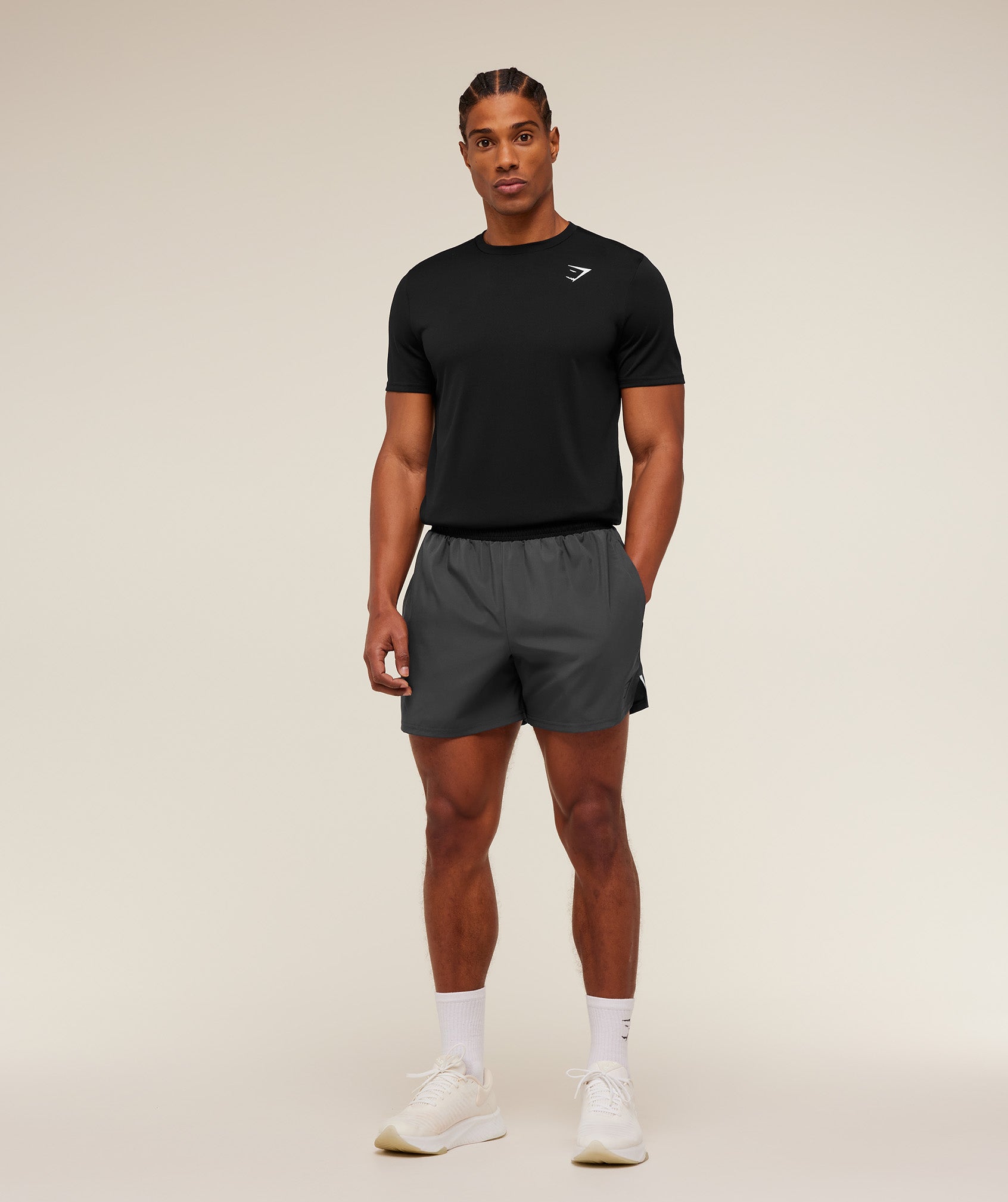 Gymshark Arrival Contrast Shorts - GS Onyx Grey/GS Black
