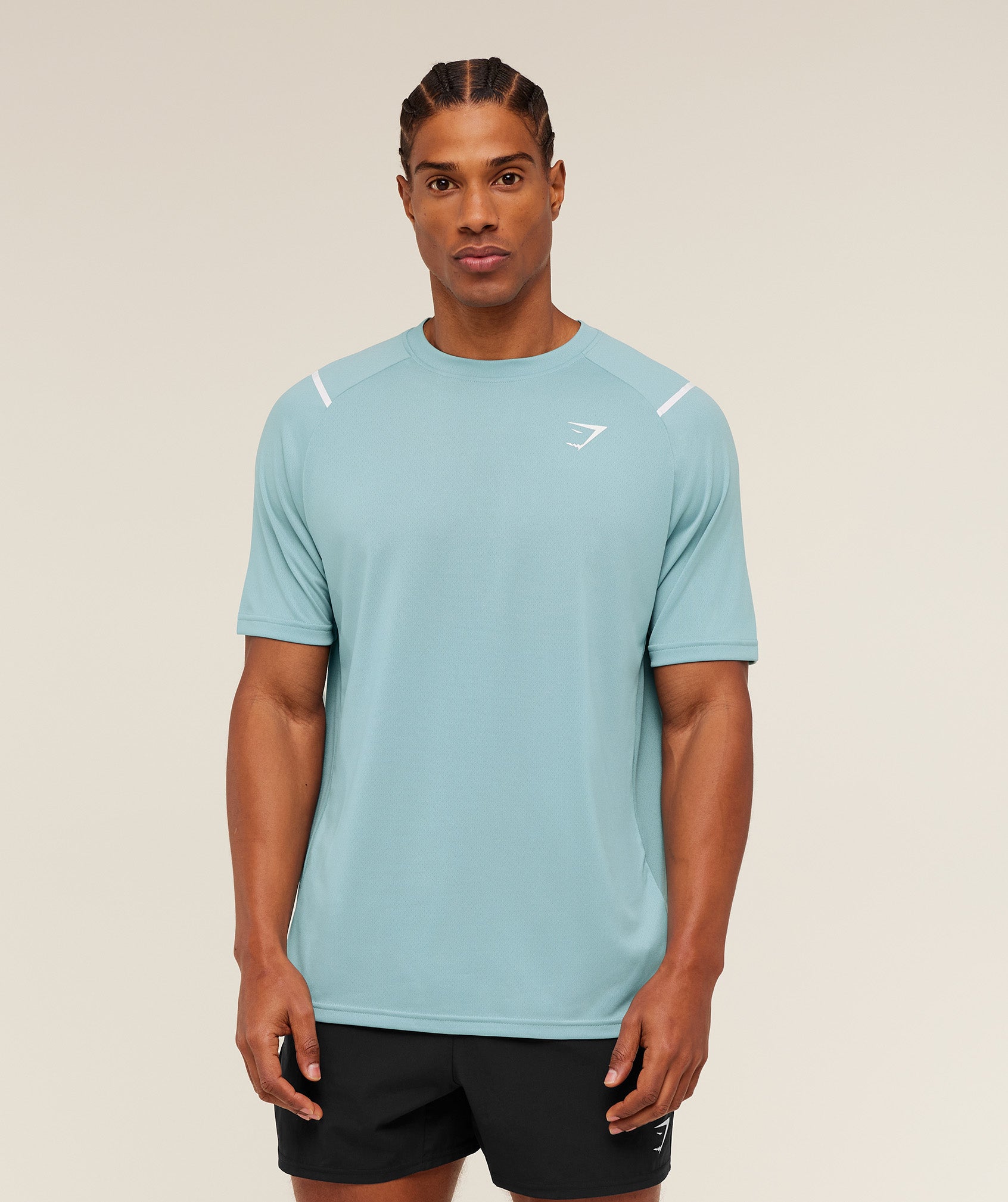 Gymshark Arrival Contrast T-Shirt - Flow Blue / Storm Blue
