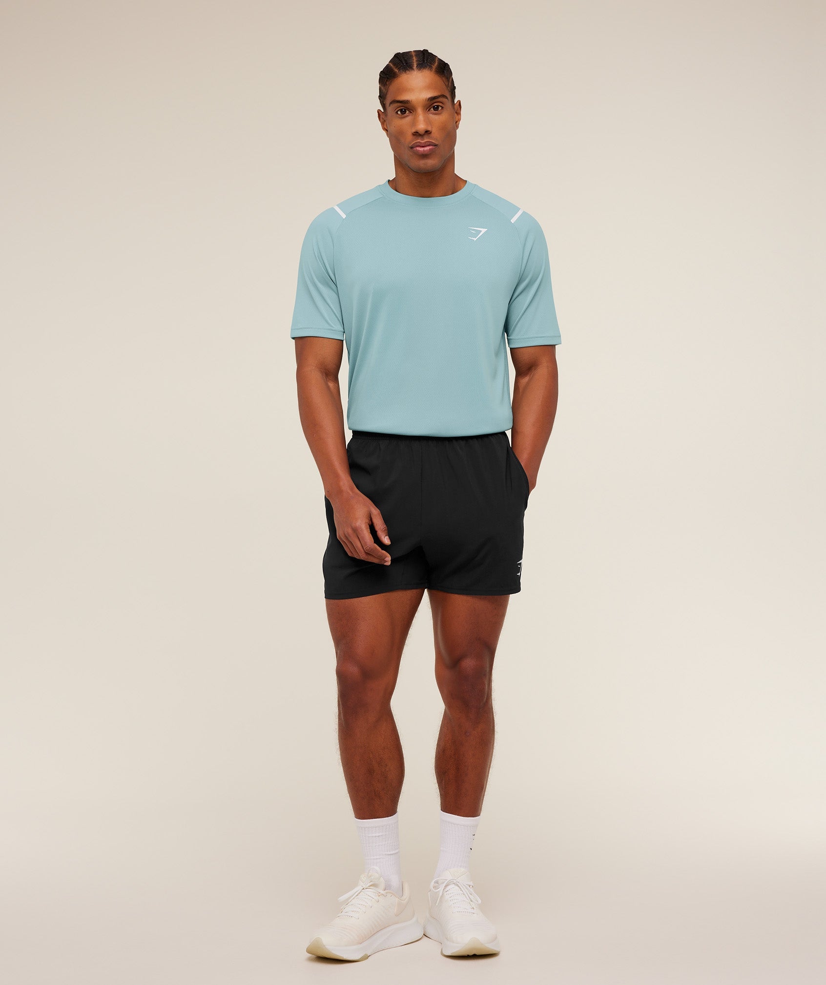 Gymshark Arrival Contrast T-Shirt - Flow Blue / Storm Blue
