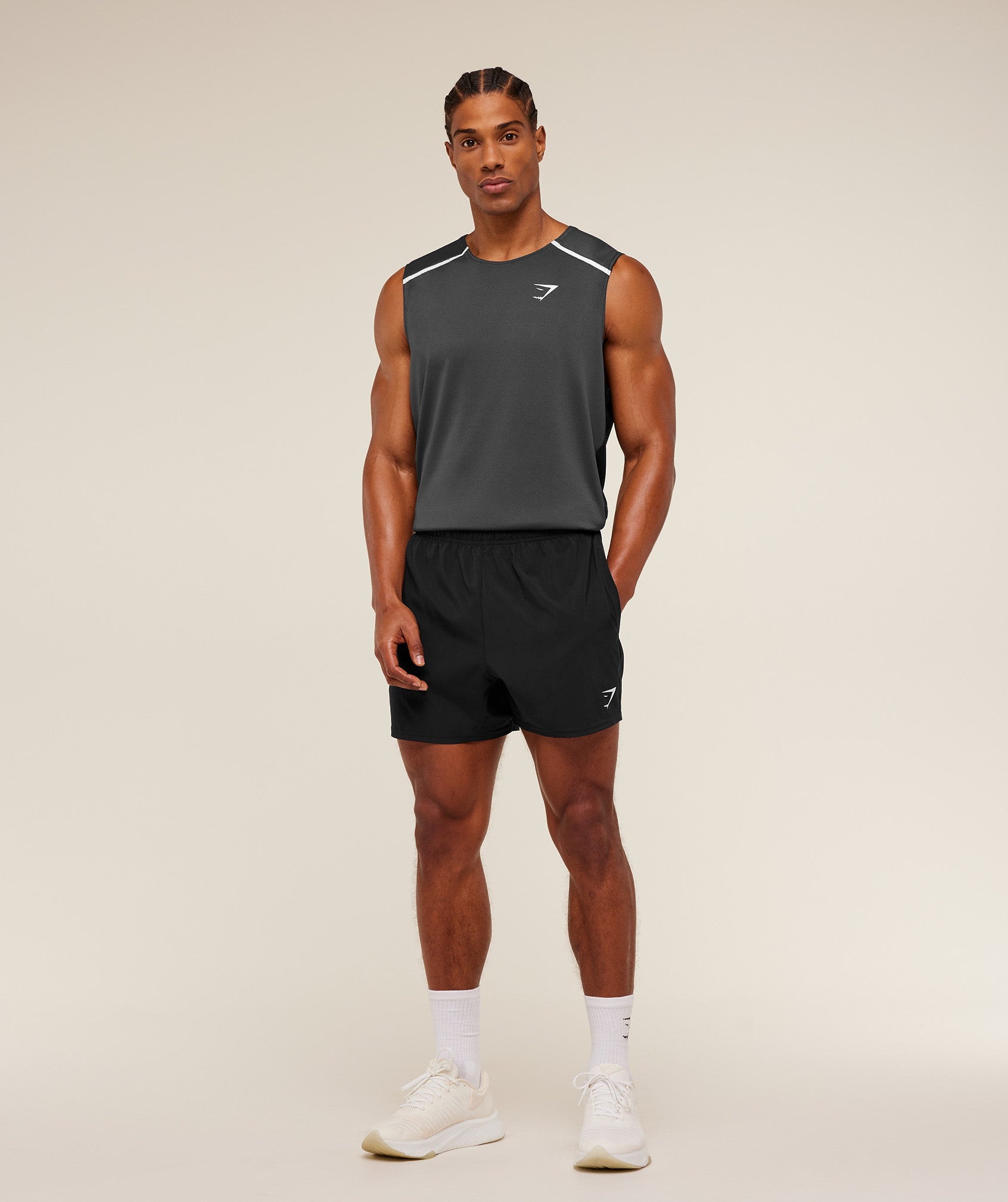Gymshark Arrival Contrast Tank - GS Onyx Grey/GS Black