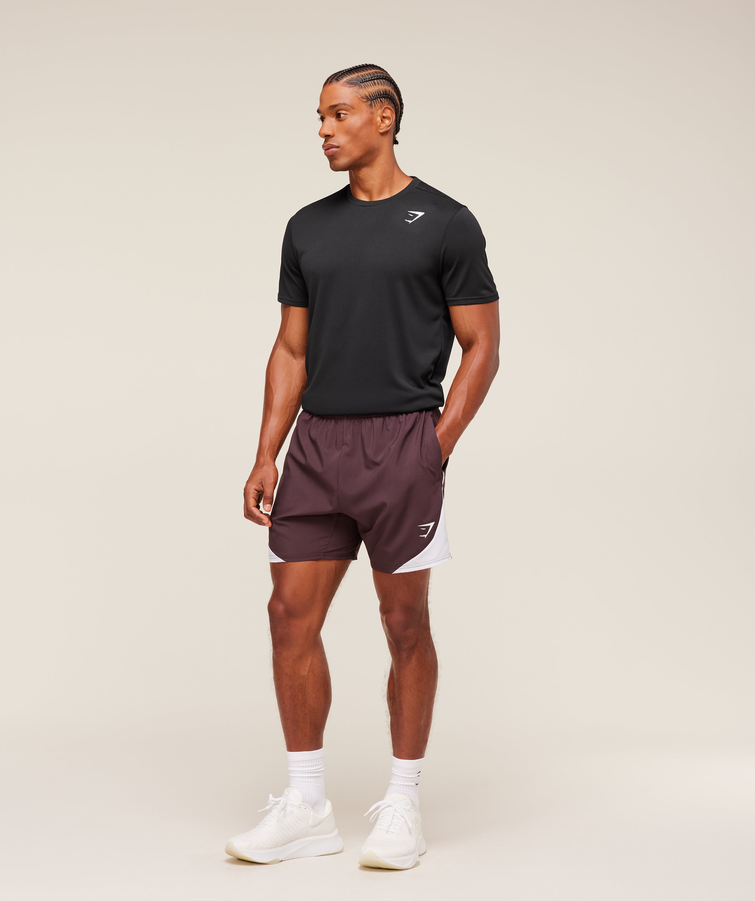 Gymshark Arrival Block 6" Shorts - Cherry Purple