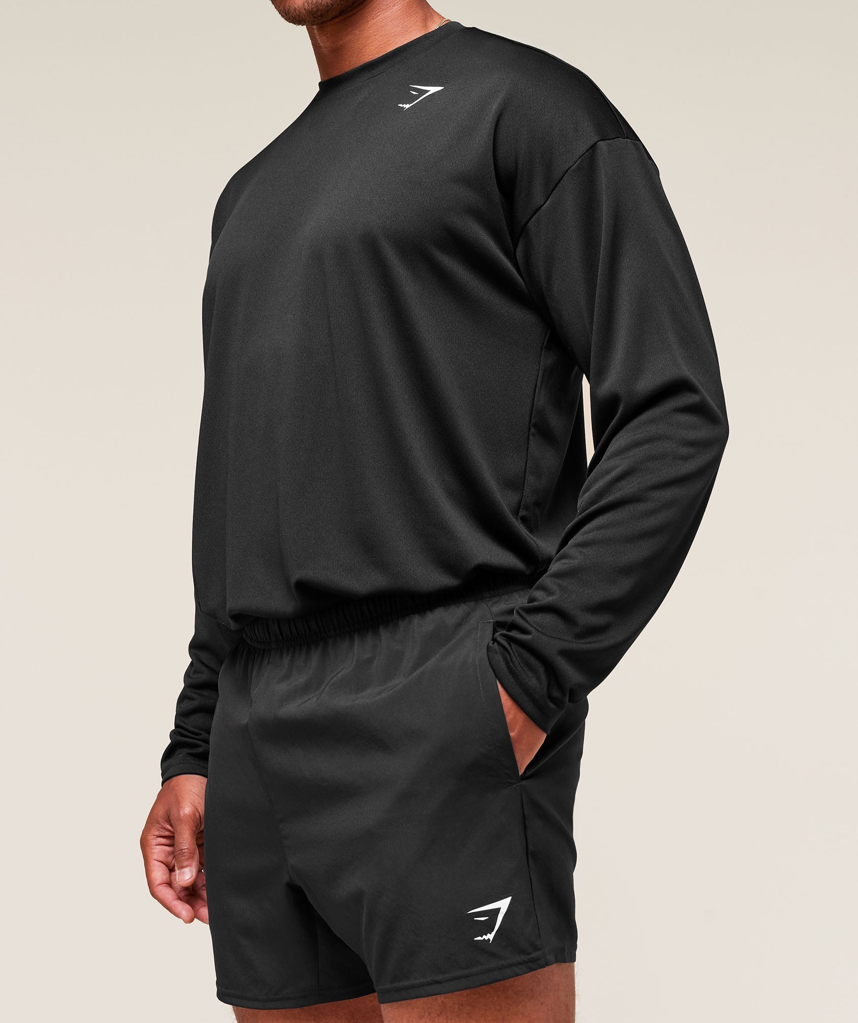 Gymshark Arrival Oversized Long Sleeve T-Shirt - Black