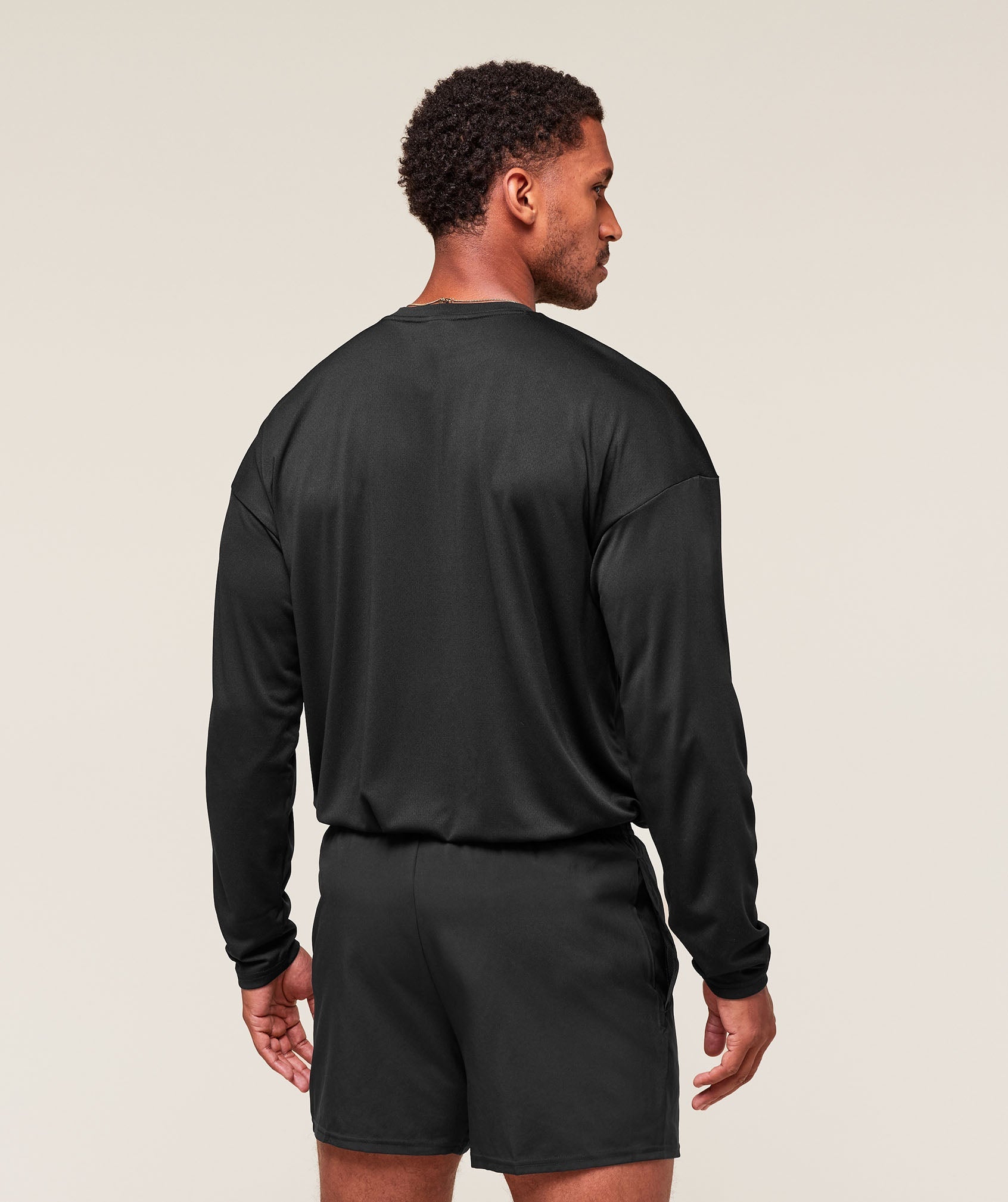 Gymshark Arrival Oversized Long Sleeve T-Shirt - Black