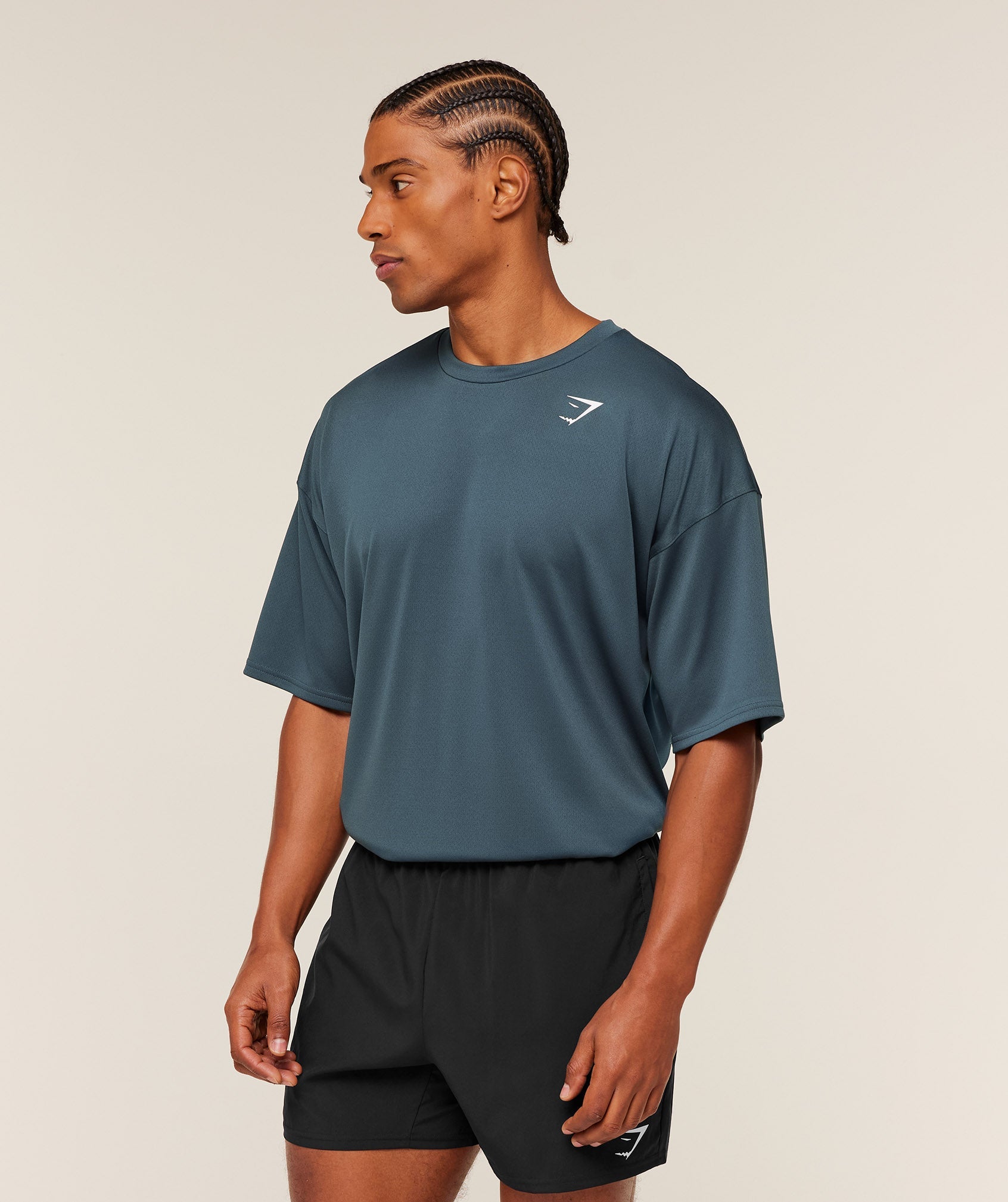 Gymshark Arrival Oversized T-Shirt - GS Stealth Blue