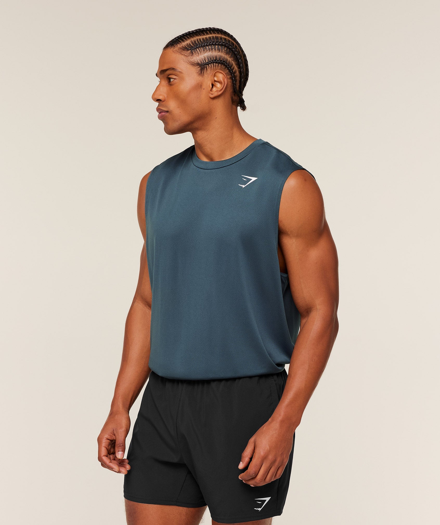 Gymshark Arrival Oversized Tank - GS Stealth Blue