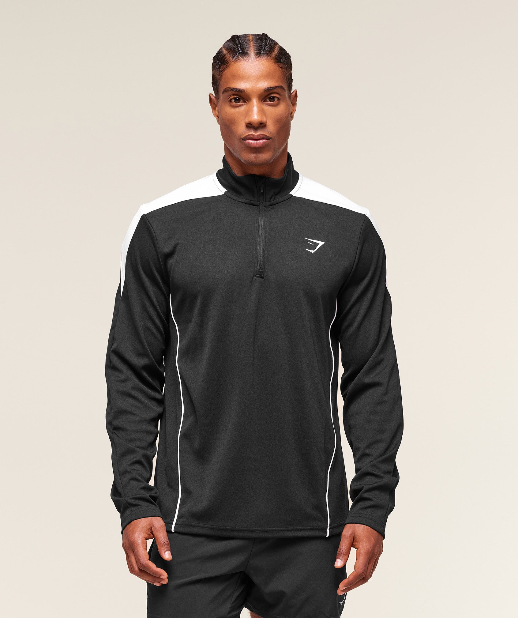 Gymshark Arrival Block 1/4 Zip - Black
