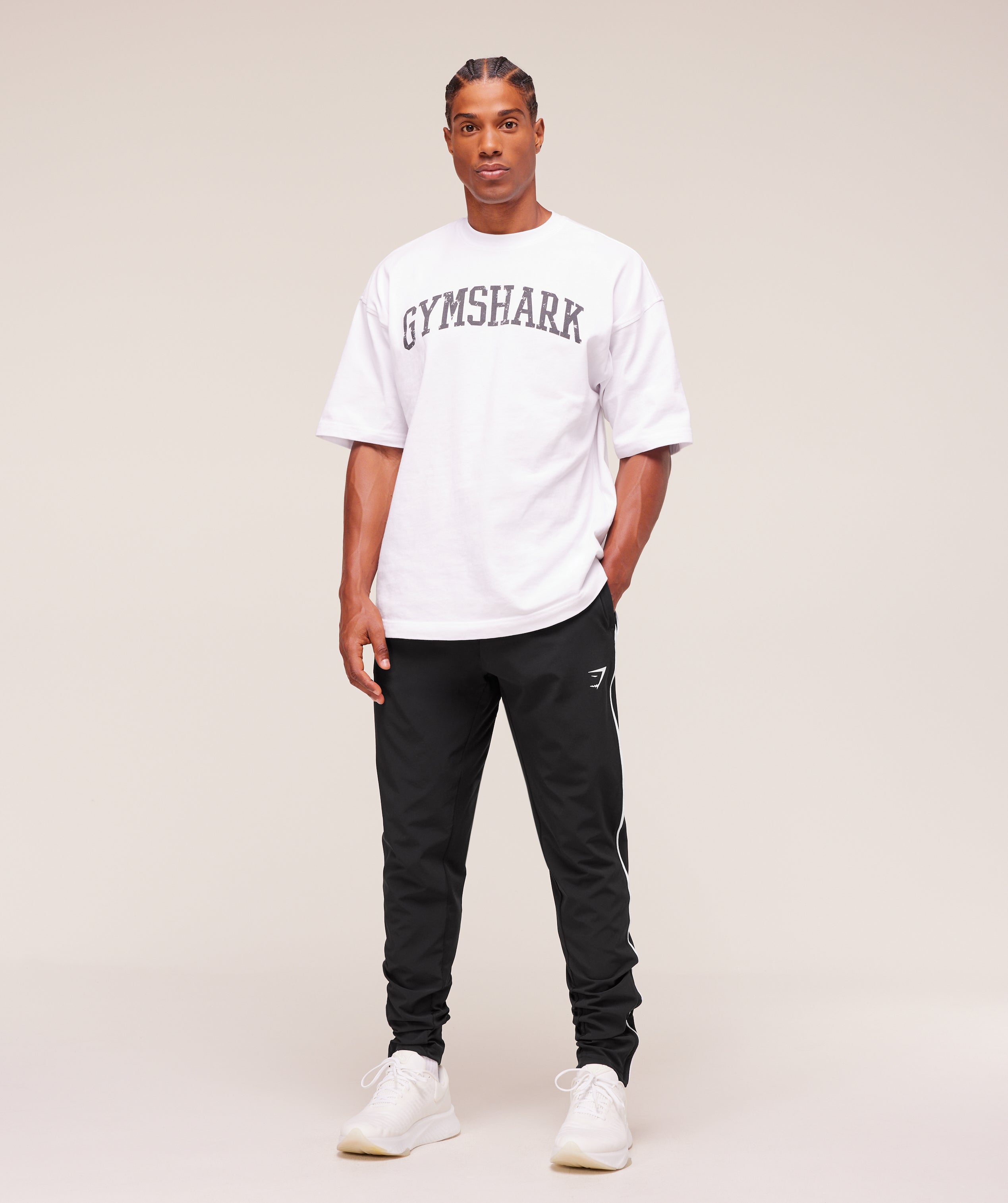 Gymshark Arrival Woven Block Joggers - Black