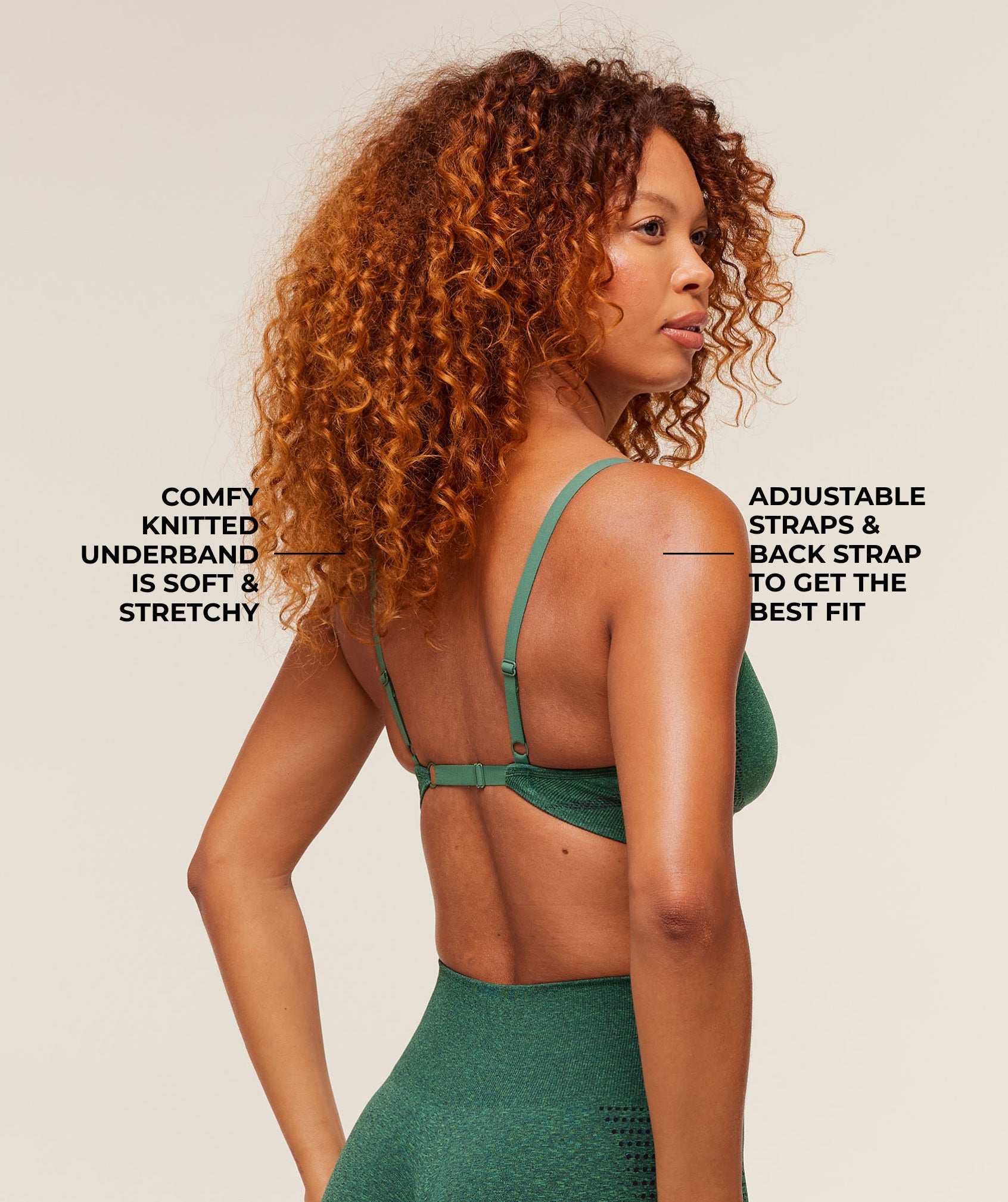 Gymshark Vital Sports Bra - GS Lift Green/ Marl