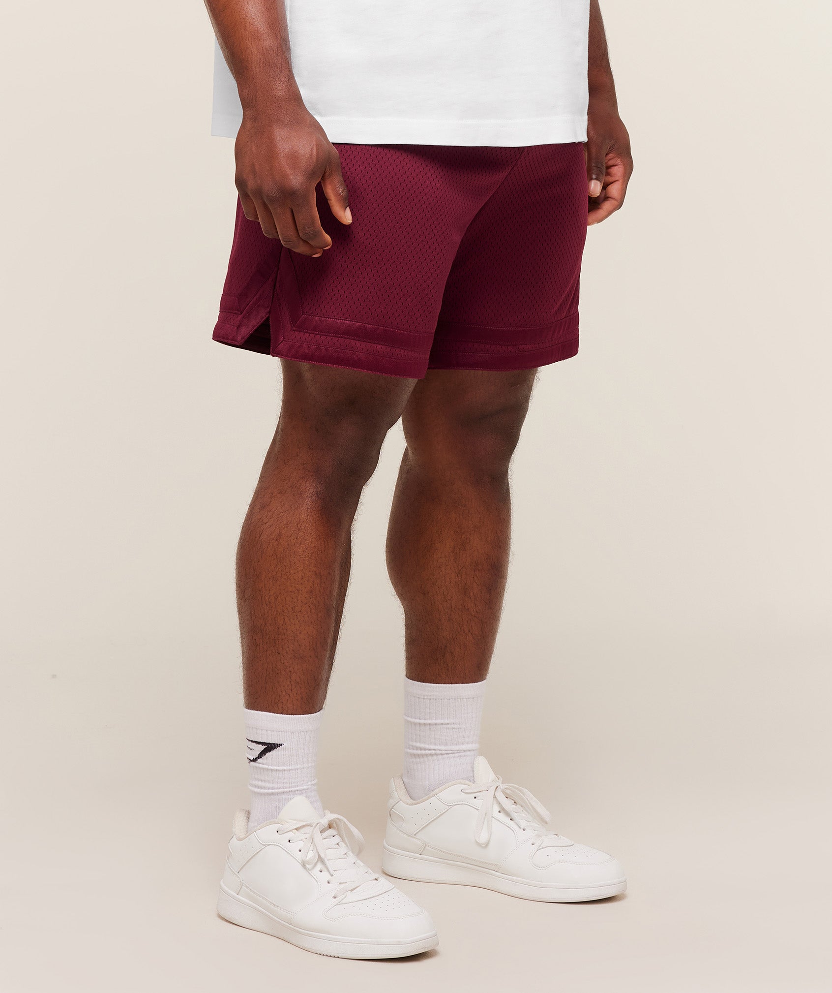 Gymshark Campus Mesh Shorts - Rich Maroon