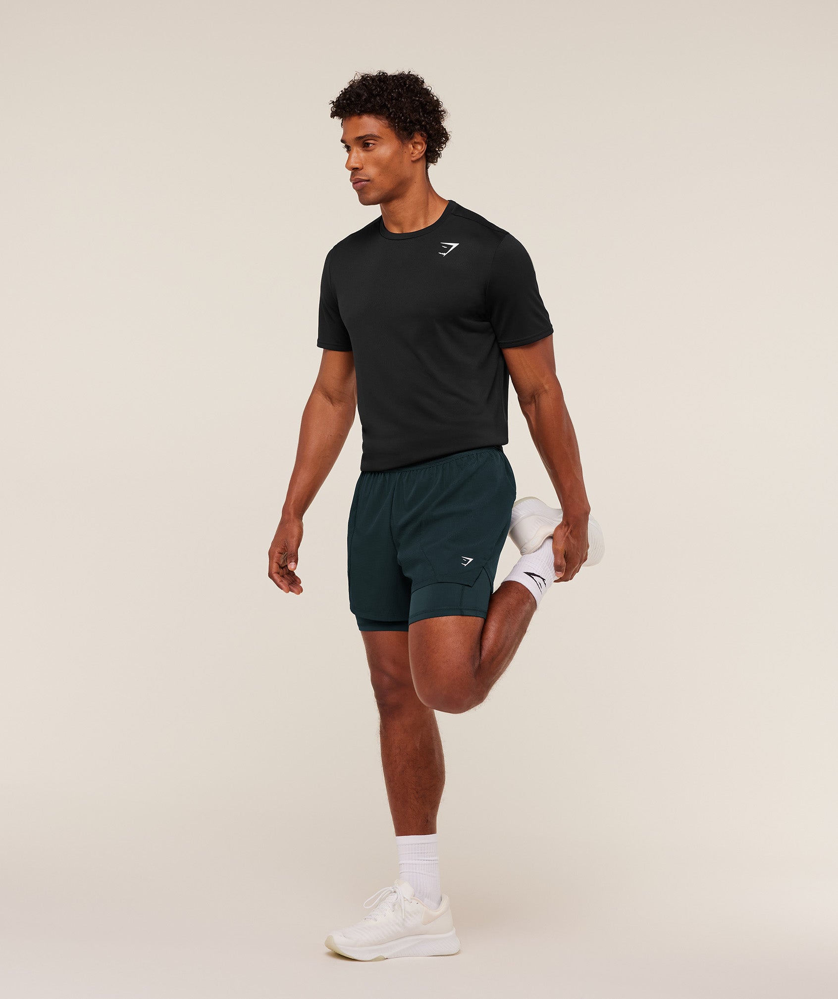 Gymshark Running 4" 2in1 Shorts - Deep Petrol Blue