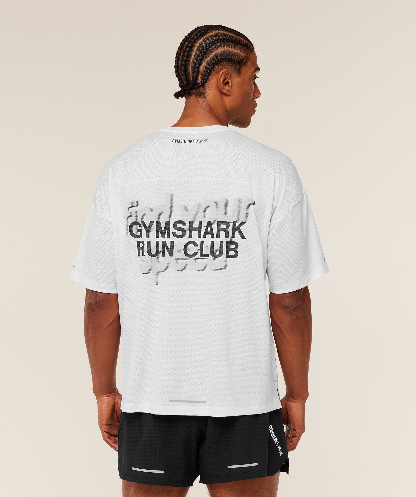 Gymshark Running Graphic T-Shirt - GS White