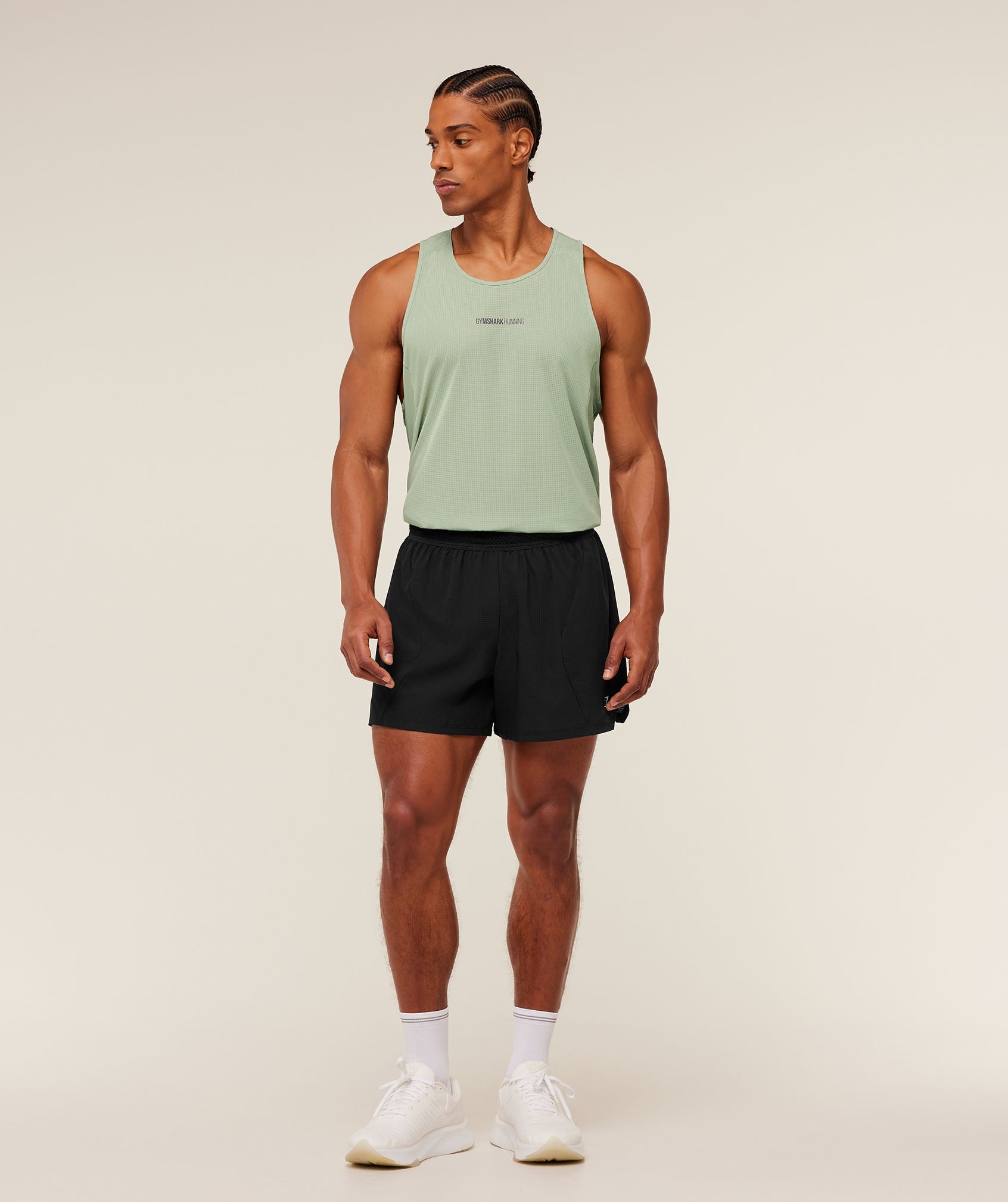 Gymshark Running Tank - GS Haze Green