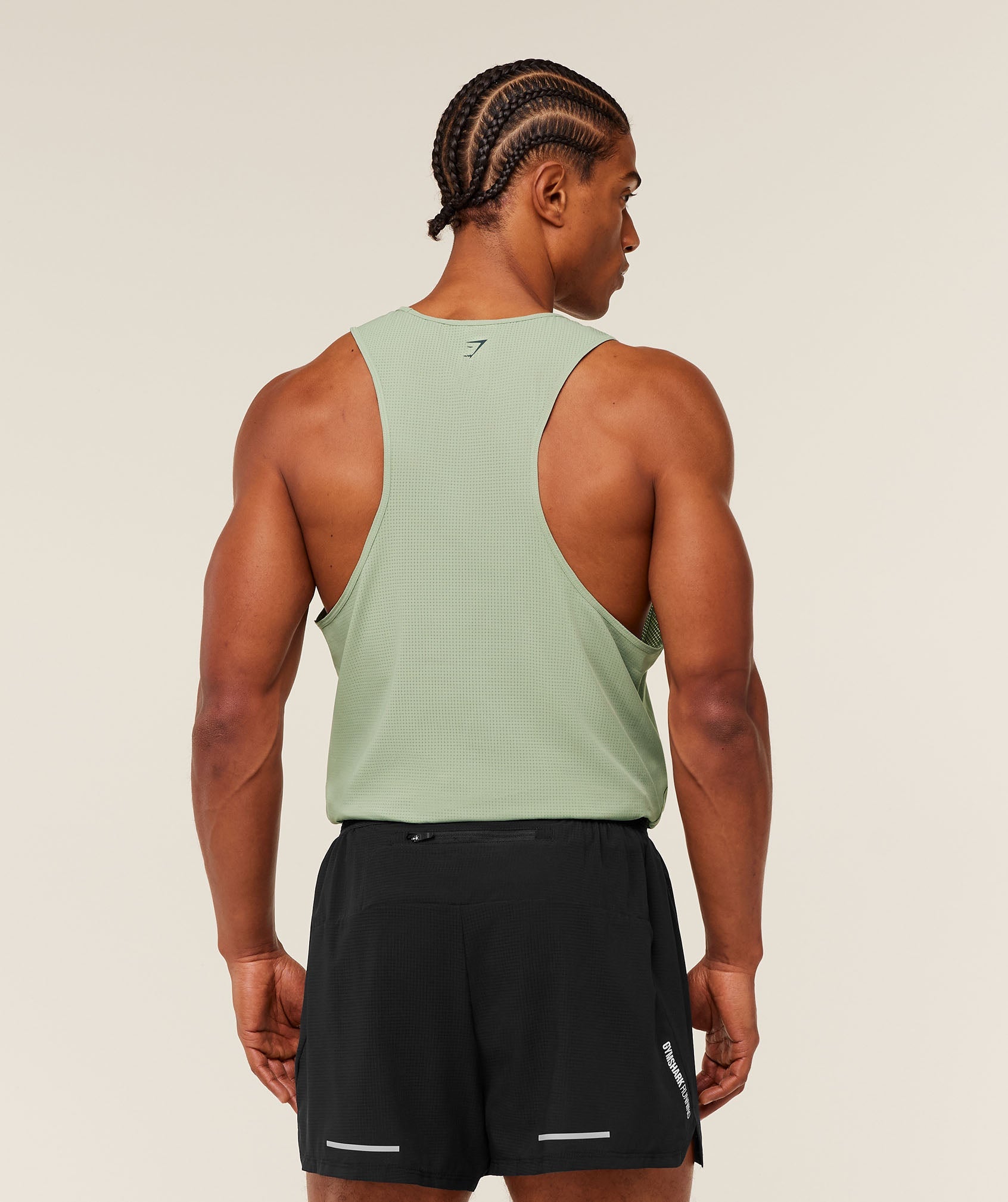 Gymshark Running Tank - GS Haze Green