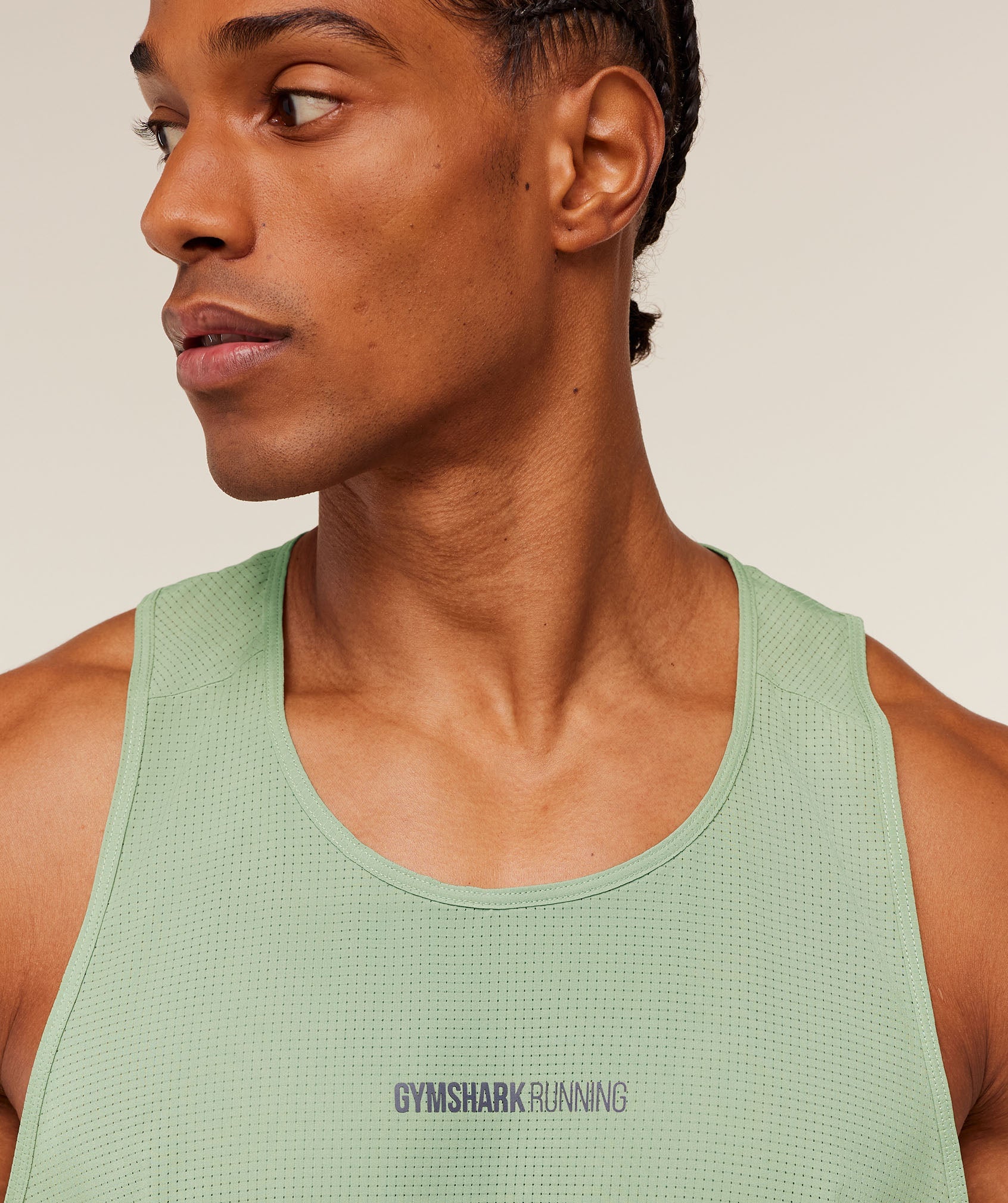Gymshark Running Tank - GS Haze Green