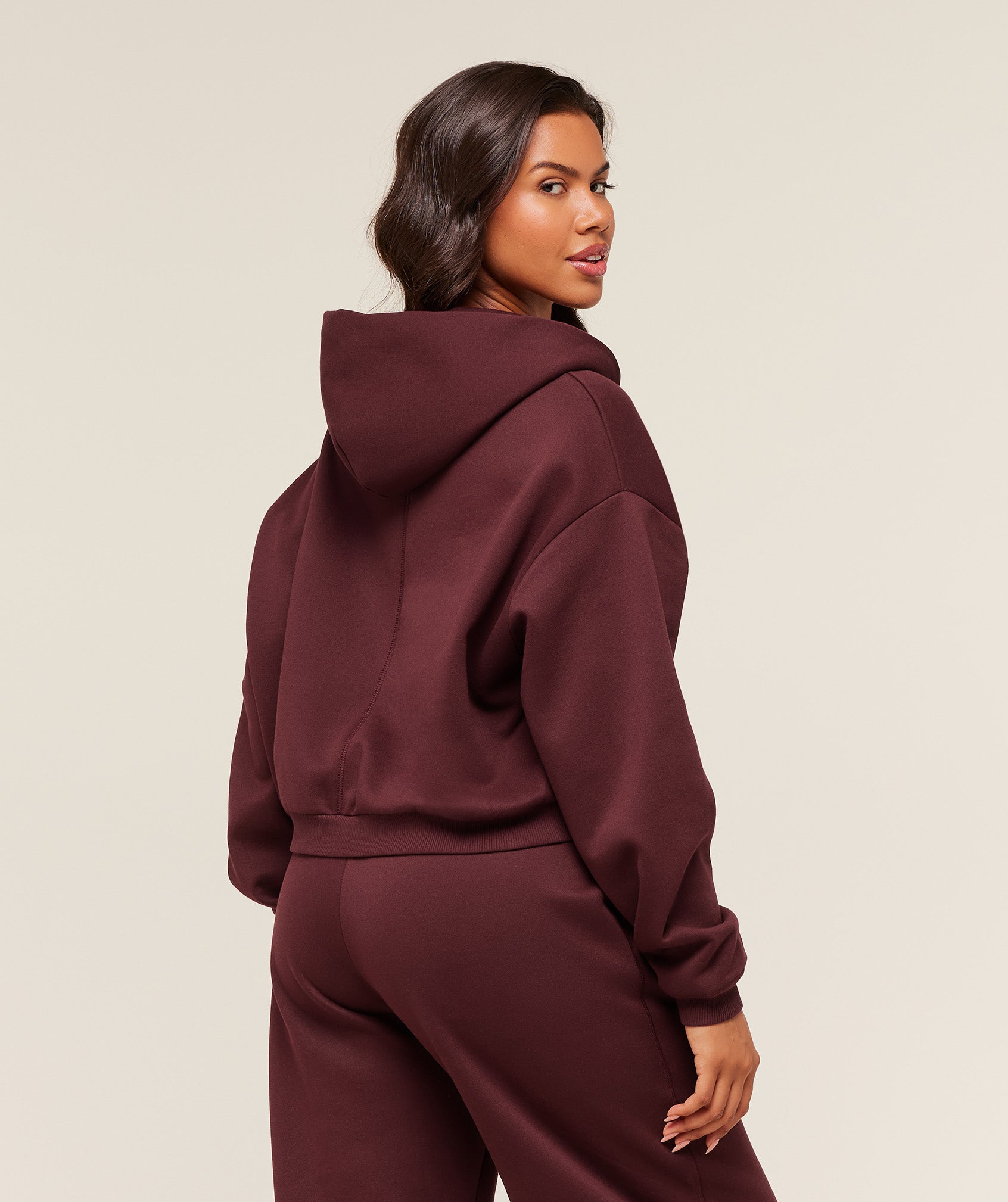 Gymshark Cosy Luxe Zip Through Hoodie - Rich Maroon