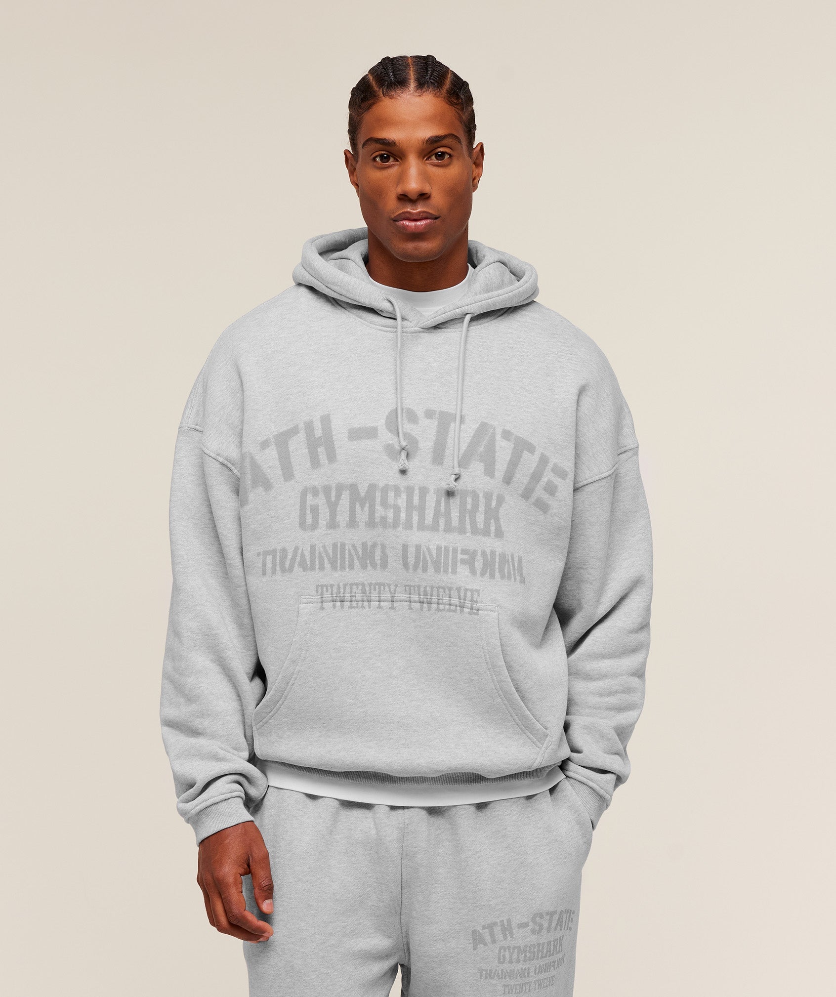 Gymshark Collegiate Hoodie - Soft Grey Marl