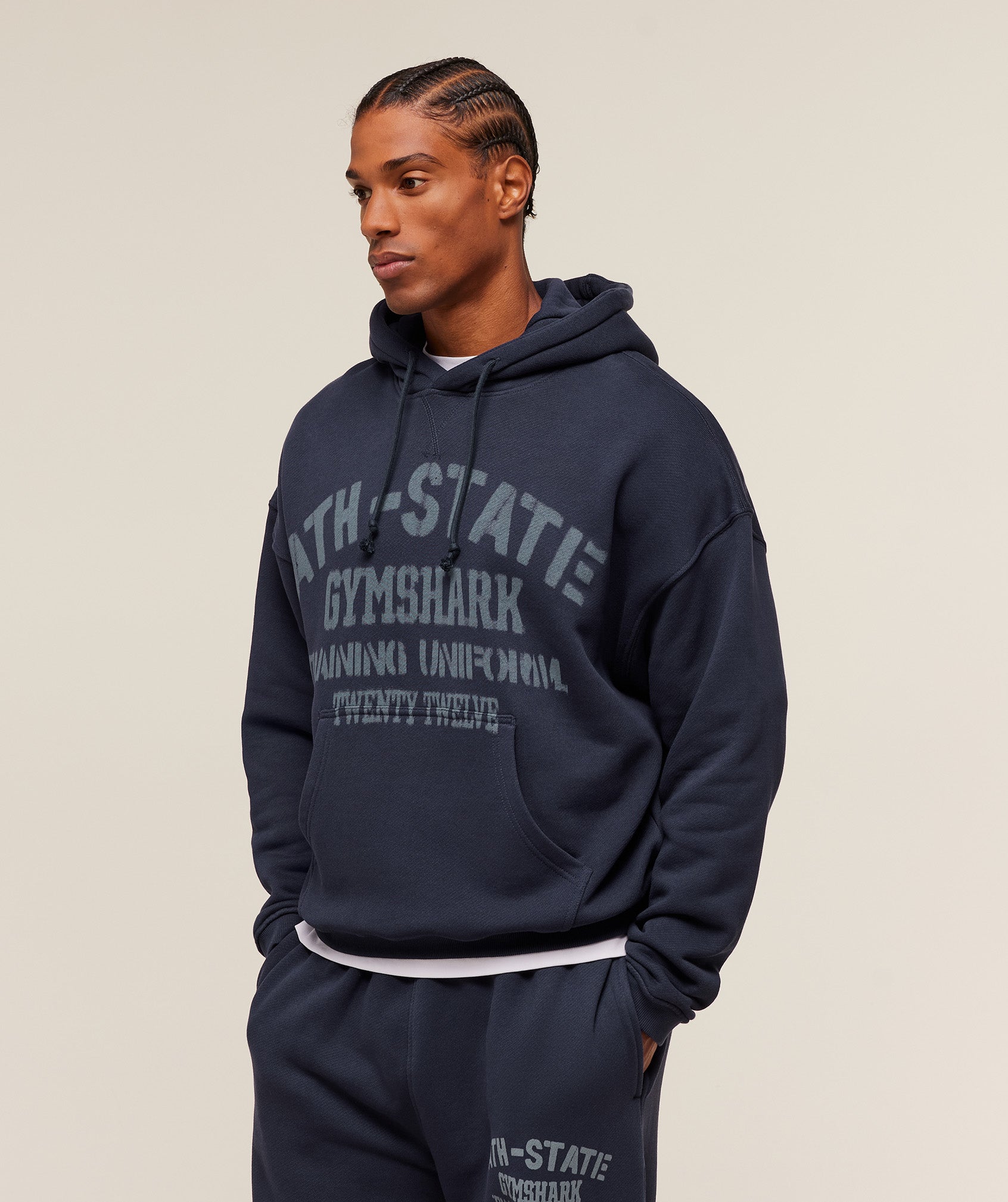 Gymshark Collegiate Hoodie - Heavy Blue