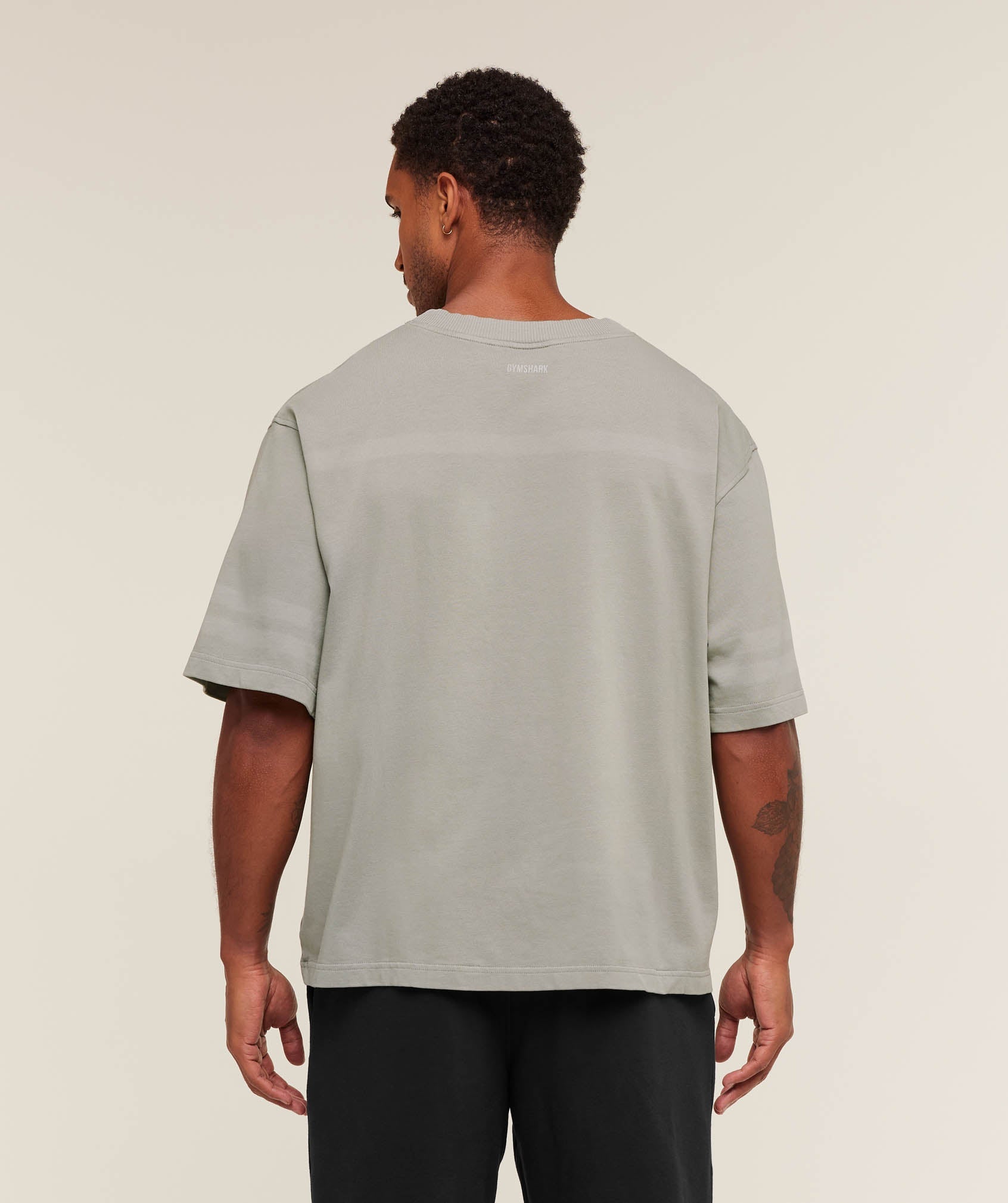 Gymshark Collegiate Washed Jersey T-Shirt - Smokey Grey