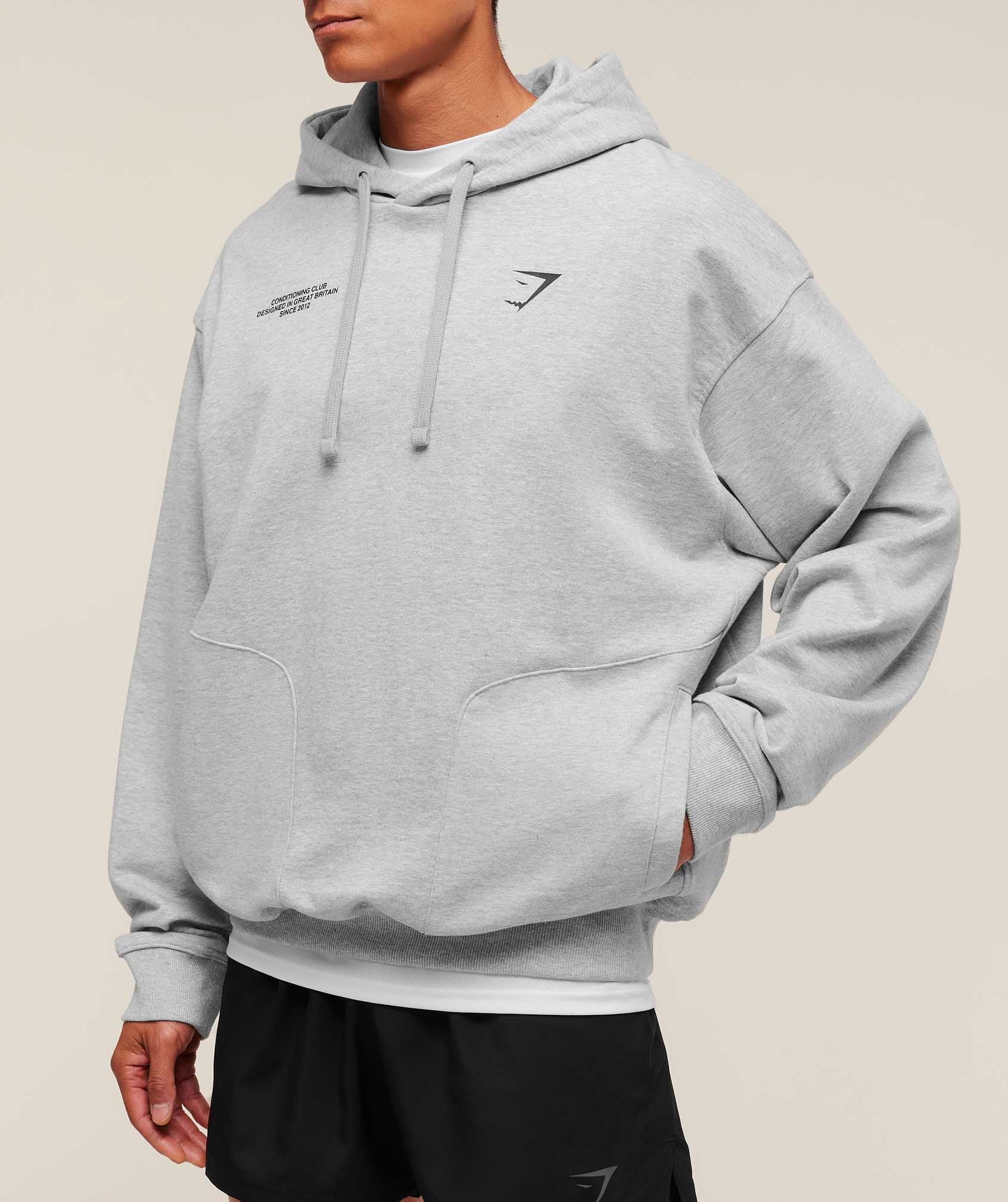 Gymshark Conditioning Club Hoodie - Light Grey Core Marl