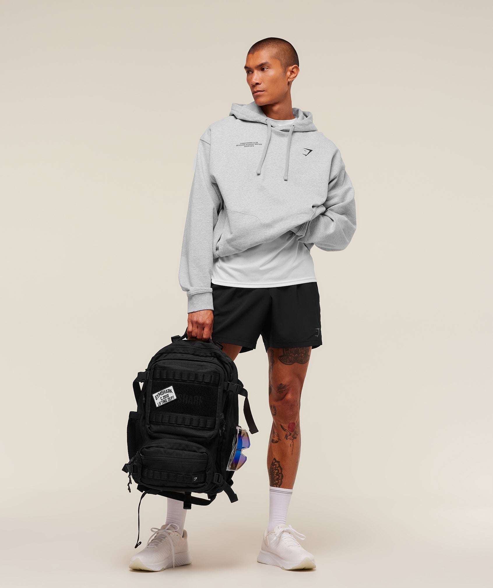 Gymshark Conditioning Club Hoodie - Light Grey Core Marl
