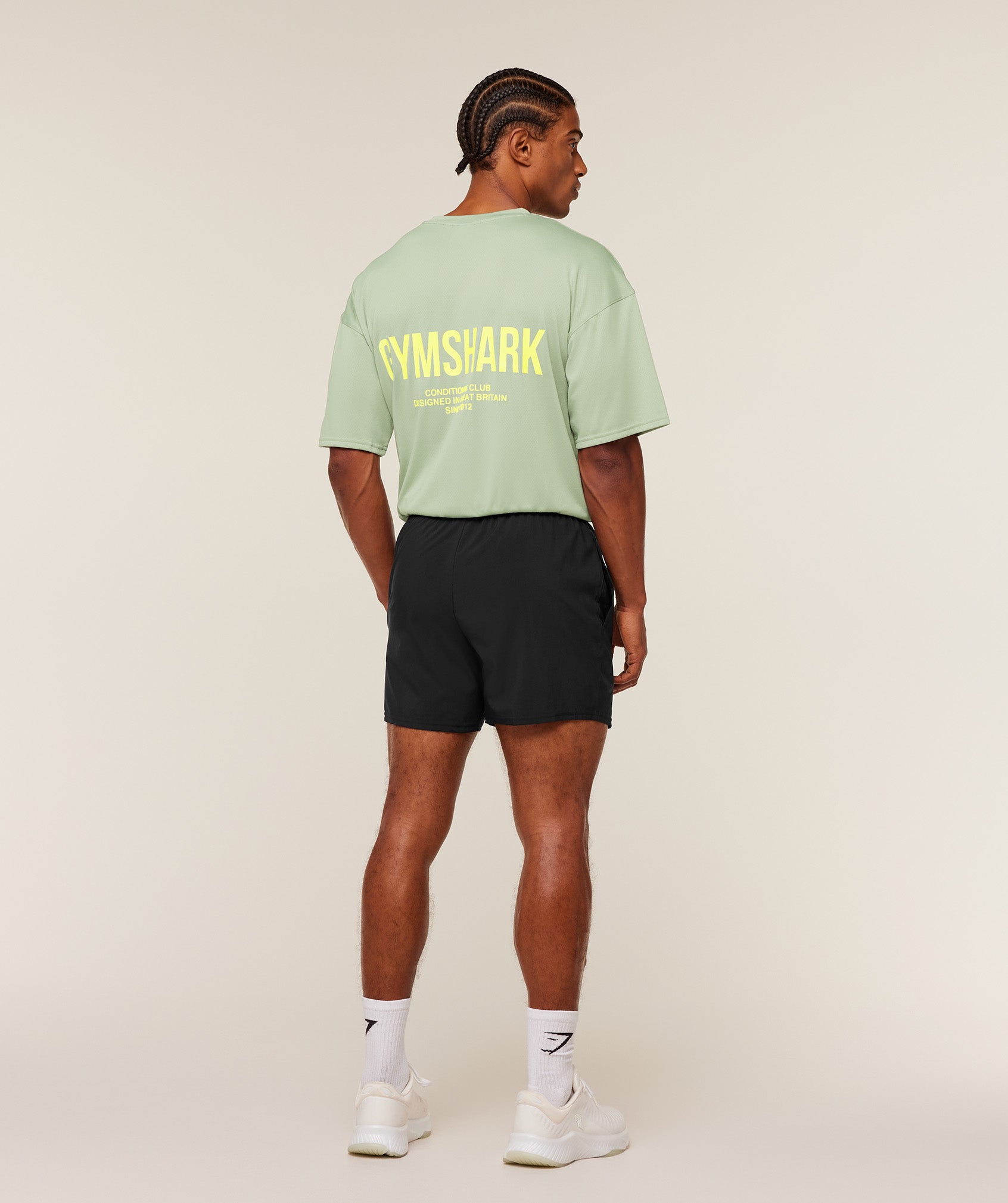 Gymshark Conditioning Club Oversized T-Shirt - GS Haze Green/GS Sorbet Yellow