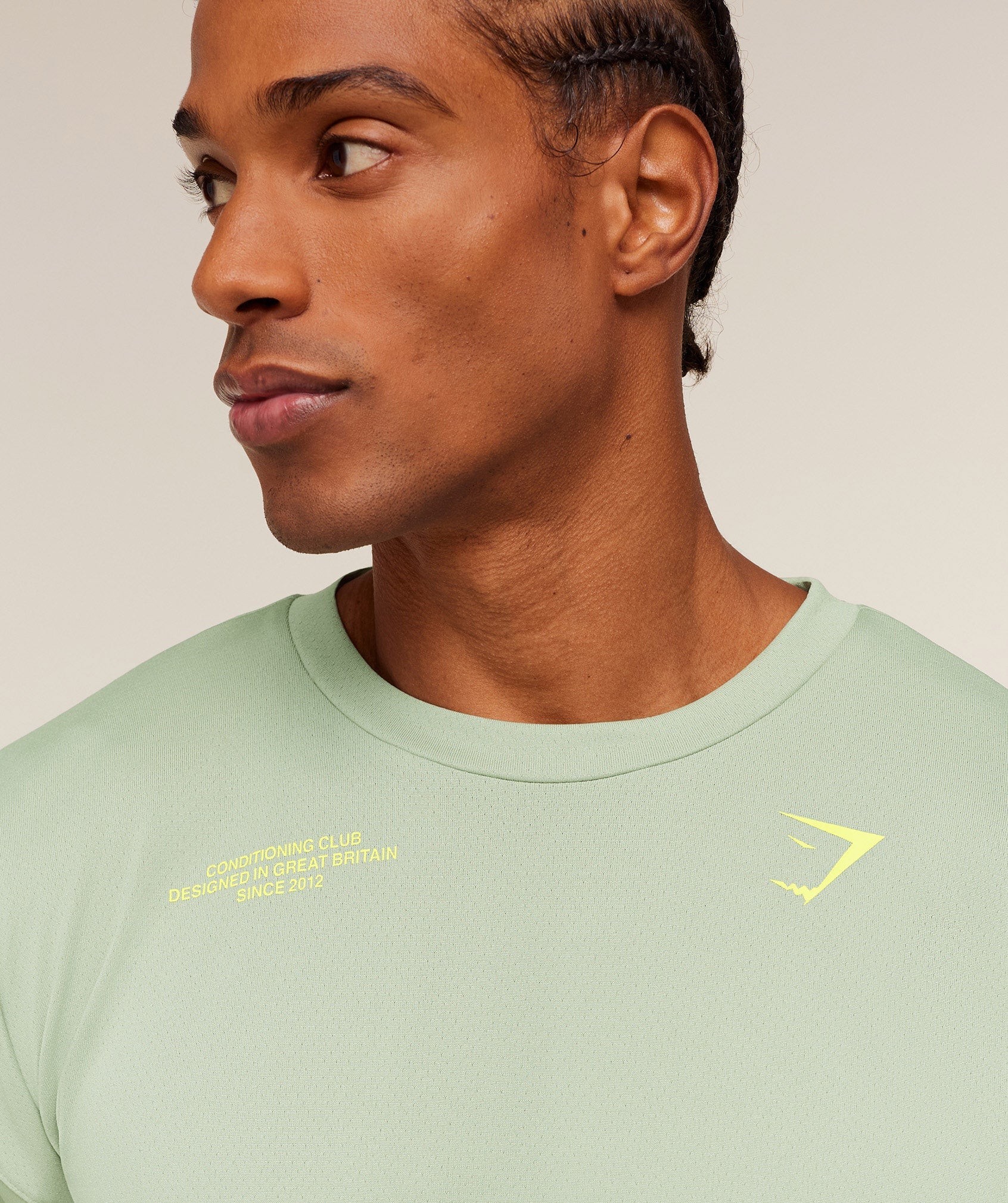 Gymshark Conditioning Club Oversized T-Shirt - GS Haze Green/GS Sorbet Yellow