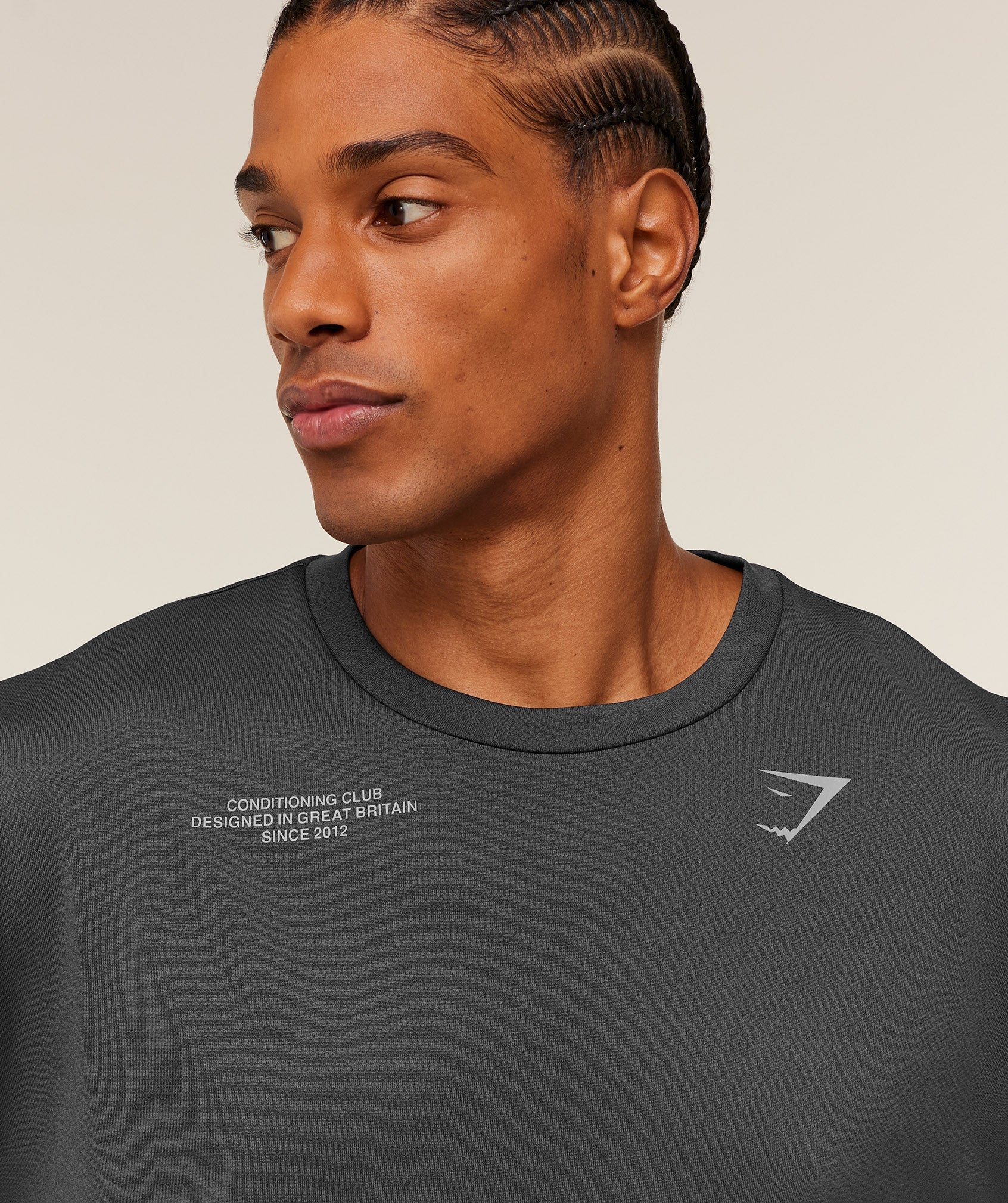 Gymshark Conditioning Club Oversized T-Shirt - GS Onyx Grey/GS Smokey Grey