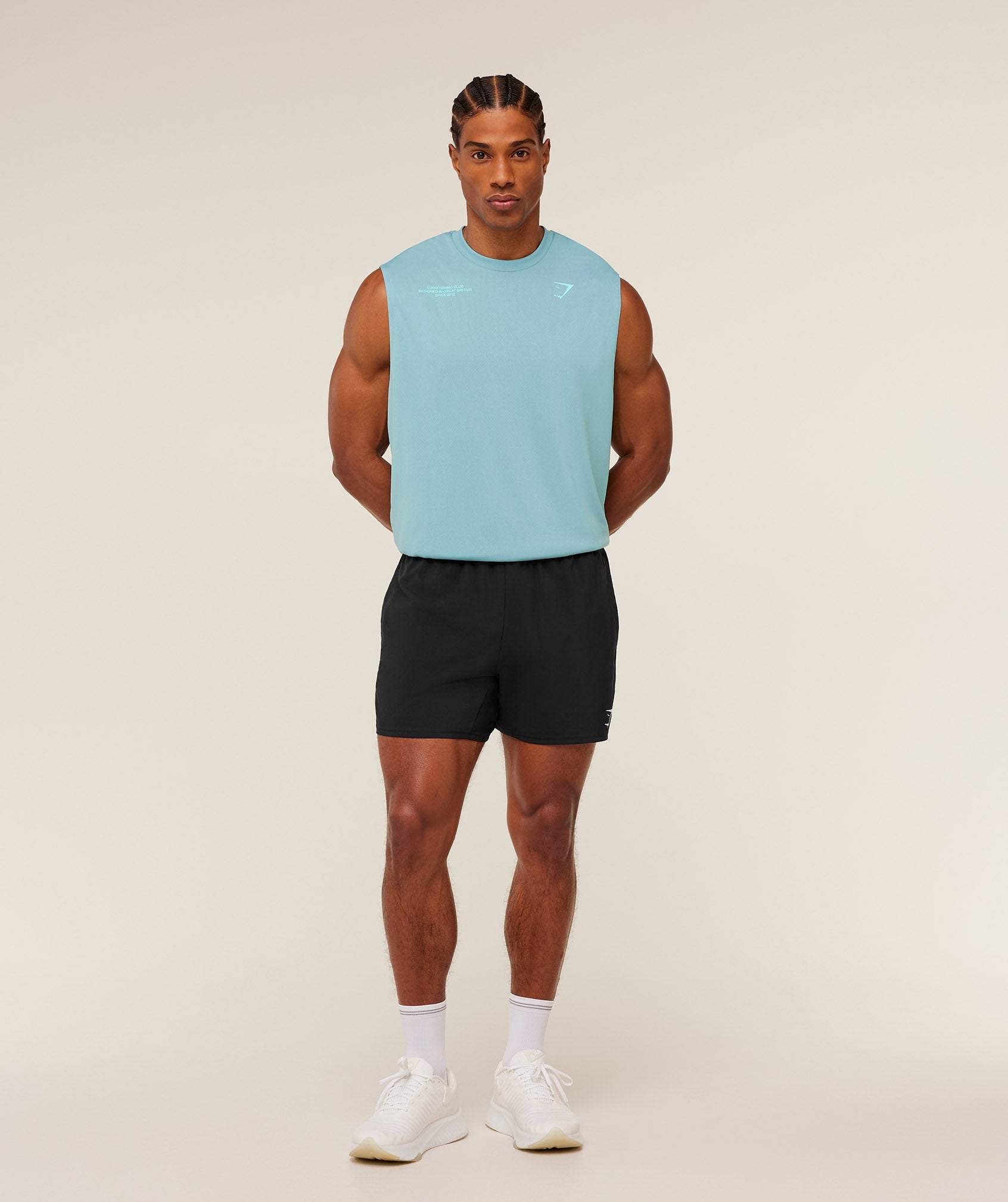 Gymshark Conditioning Club Tank - GS Flow Blue/GS Pop Turquoise
