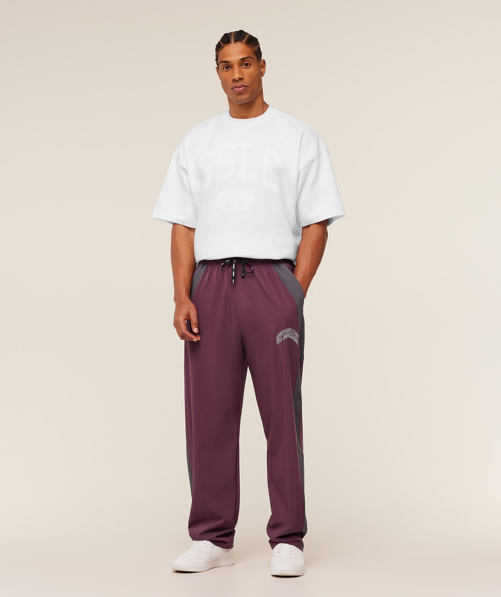 Gymshark Collegiate Tech Pants - GS Impact Burgundy