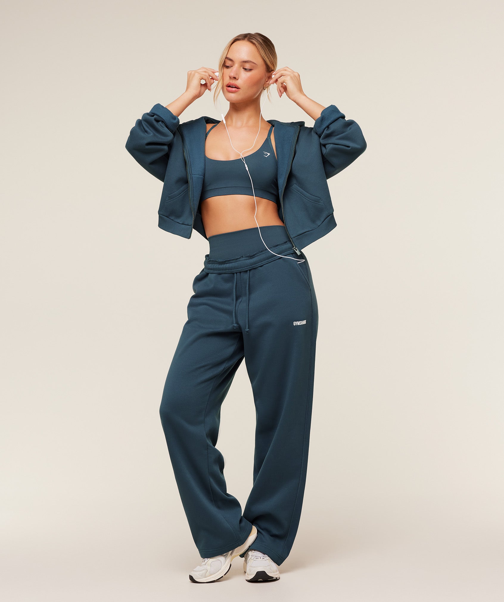 Gymshark Cosy Luxe Straight Leg Regular Joggers - GS Stealth Blue