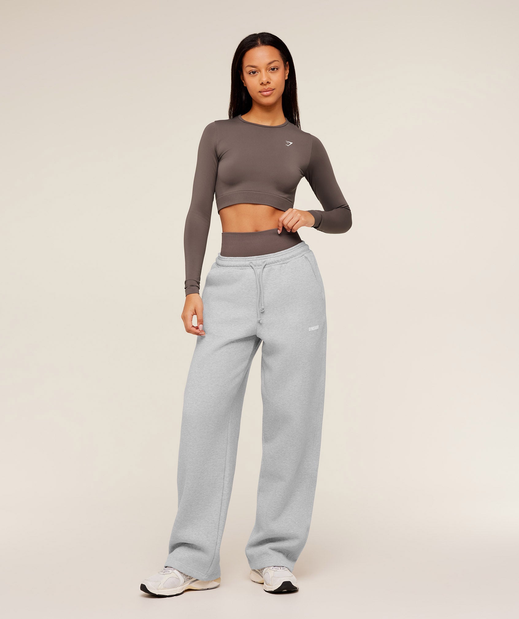 Gymshark Cosy Luxe Straight Leg Tall Joggers - Bros Soft Grey Marl