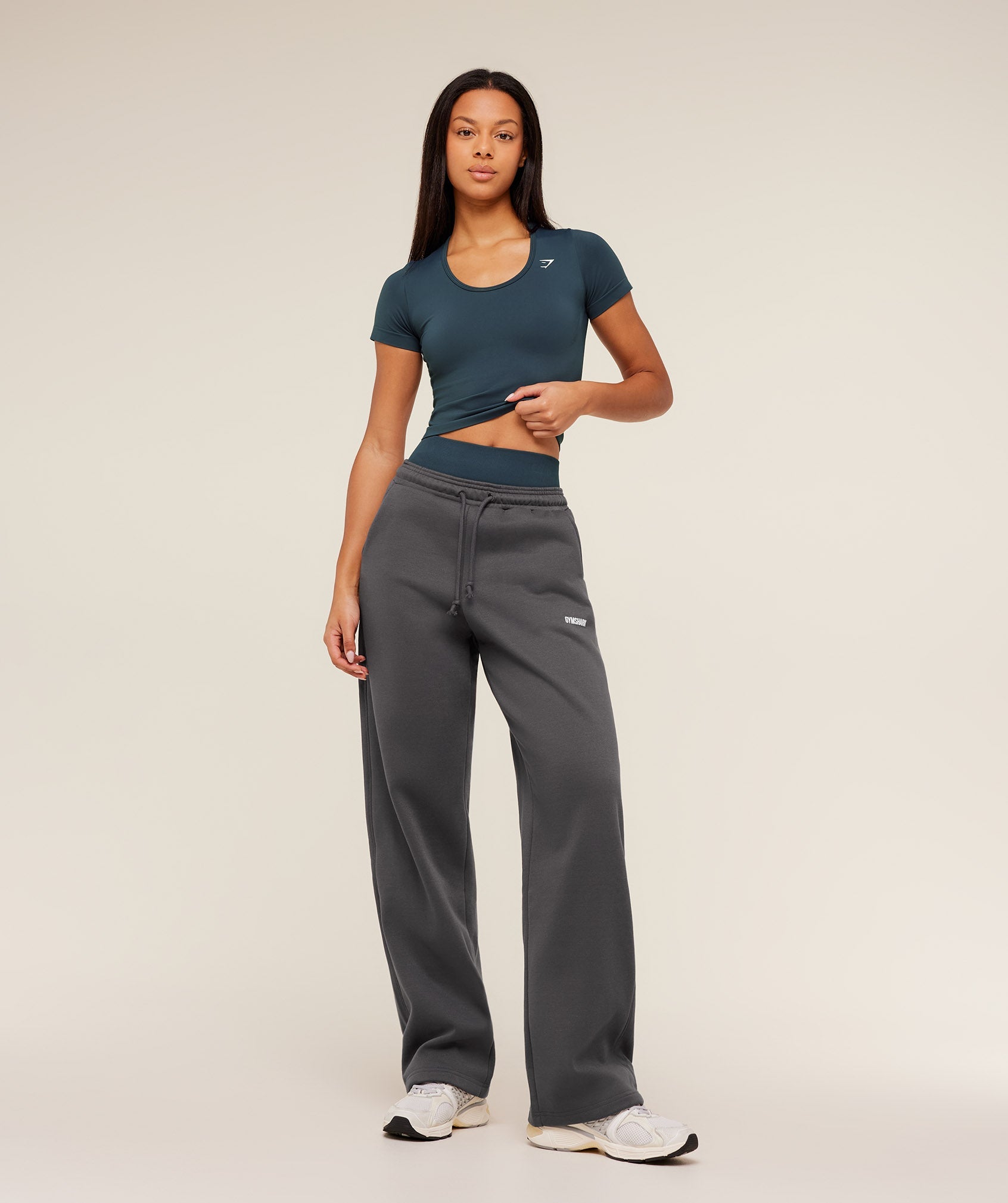 Gymshark Cosy Luxe Straight Leg Tall Joggers - Onyx Grey