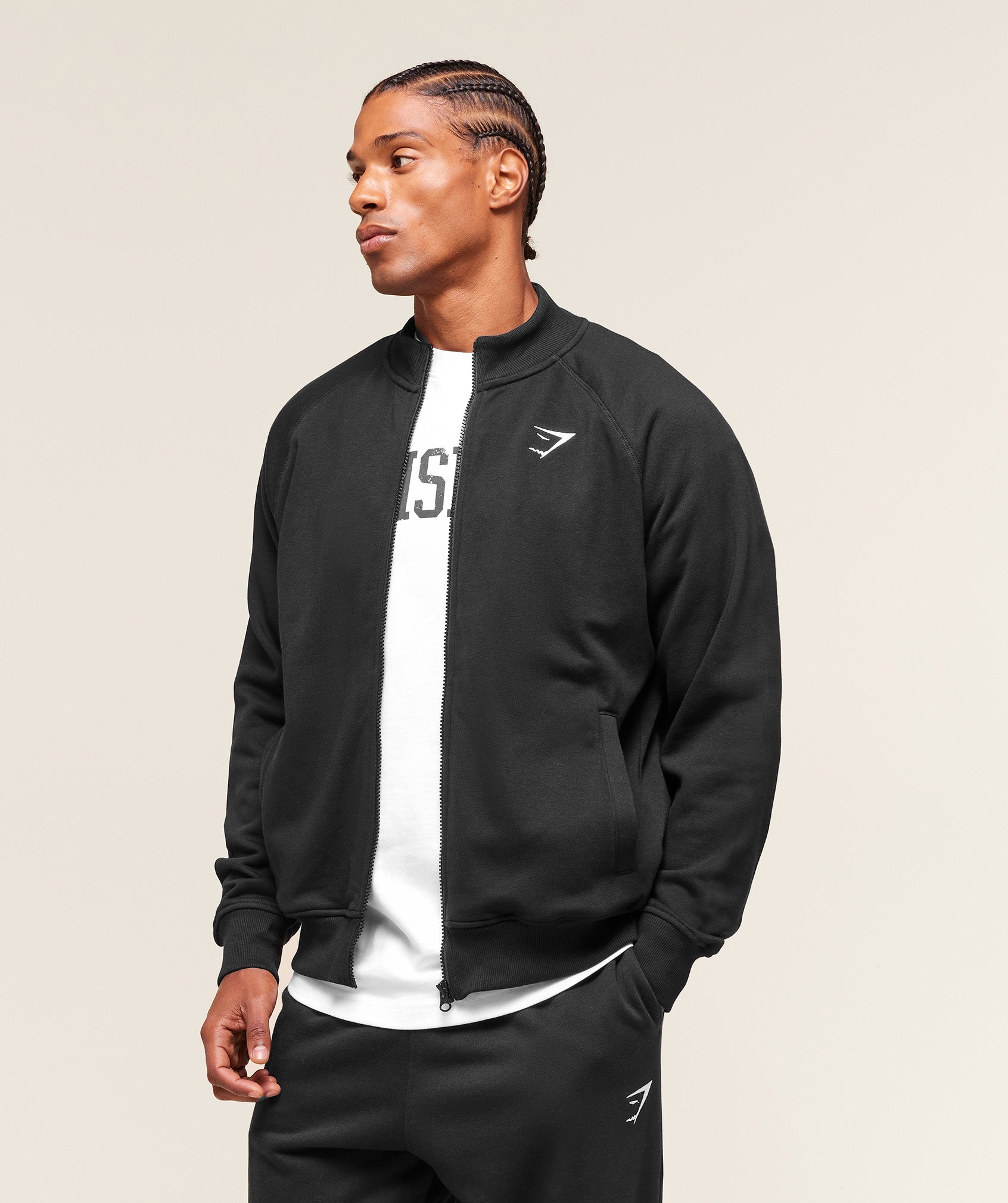 Gymshark Crest Oversized Track Jacket - Black