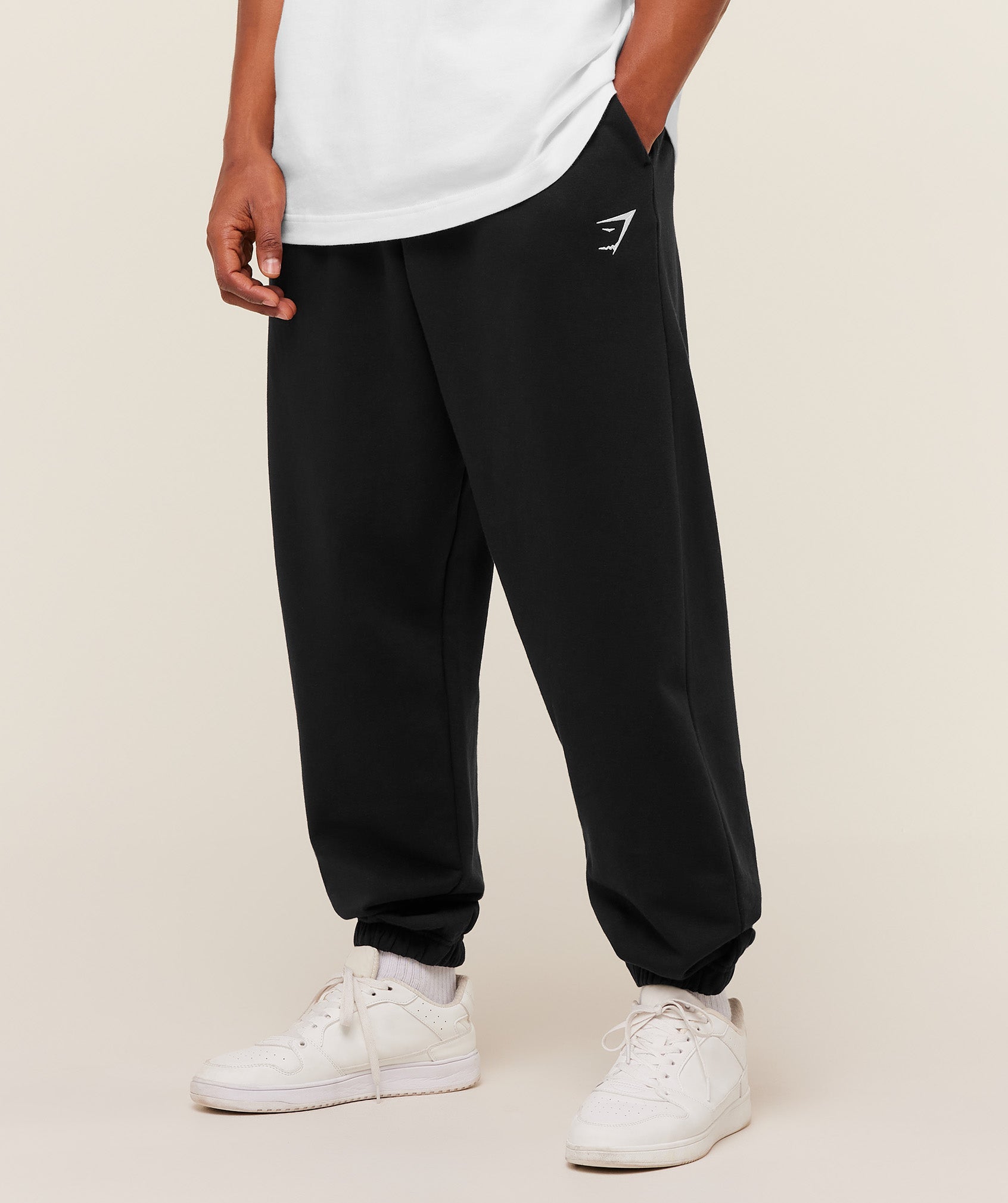 Gymshark Crest Oversized Joggers - GS Black