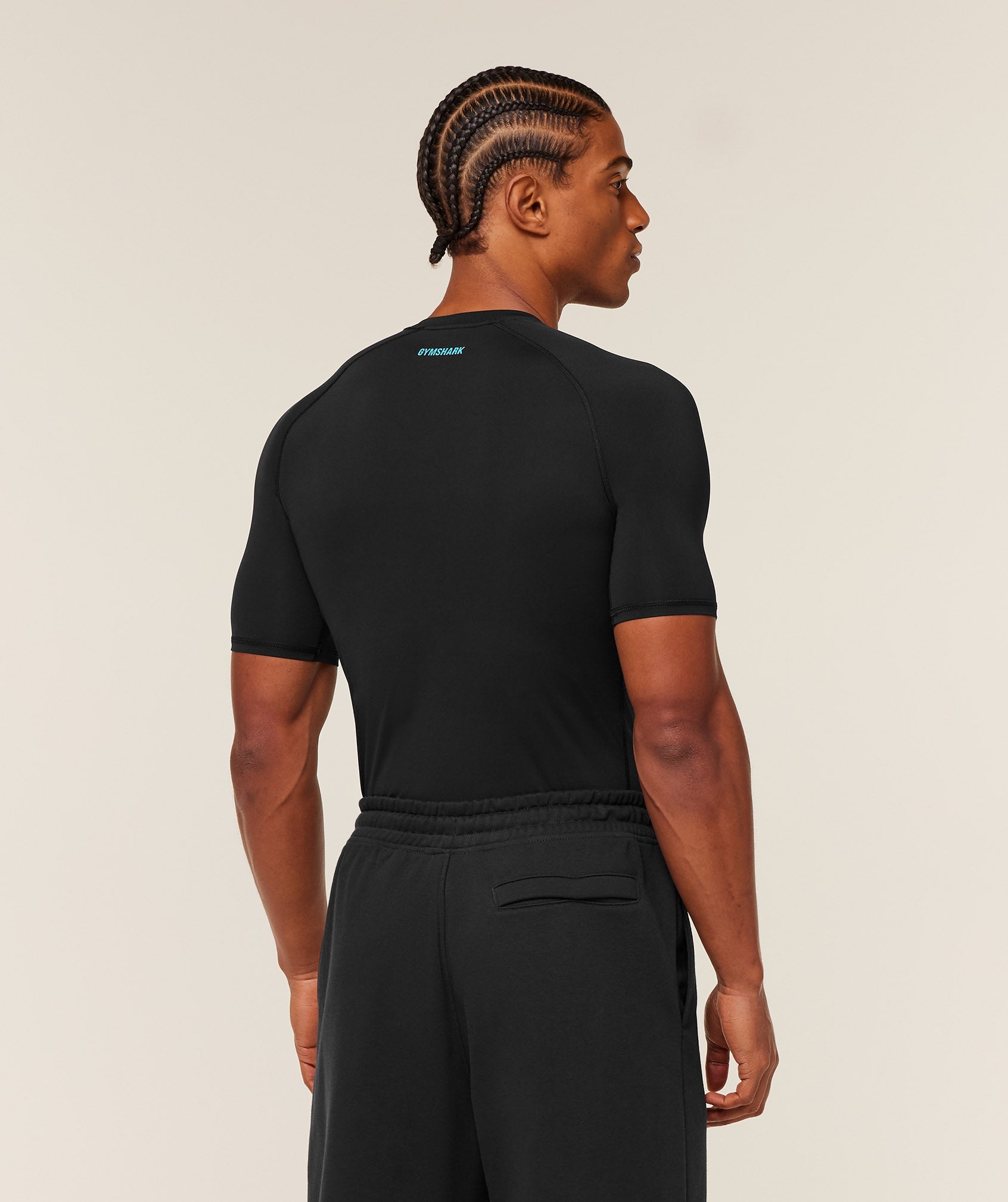 Gymshark Element Baselayer T-Shirt - Black/Brand Blue