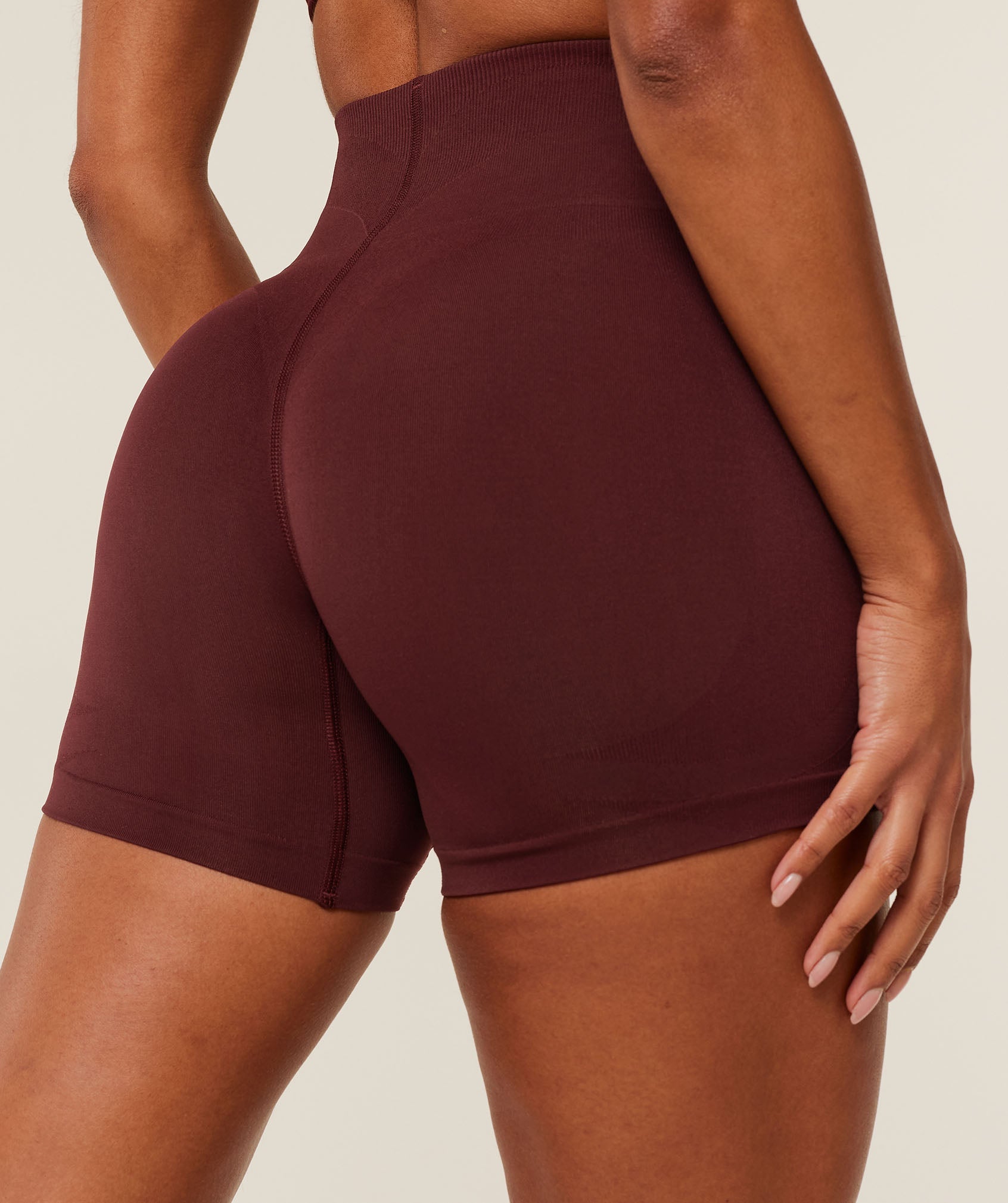 Gymshark Energise Seamless Shorts - Rich Maroon