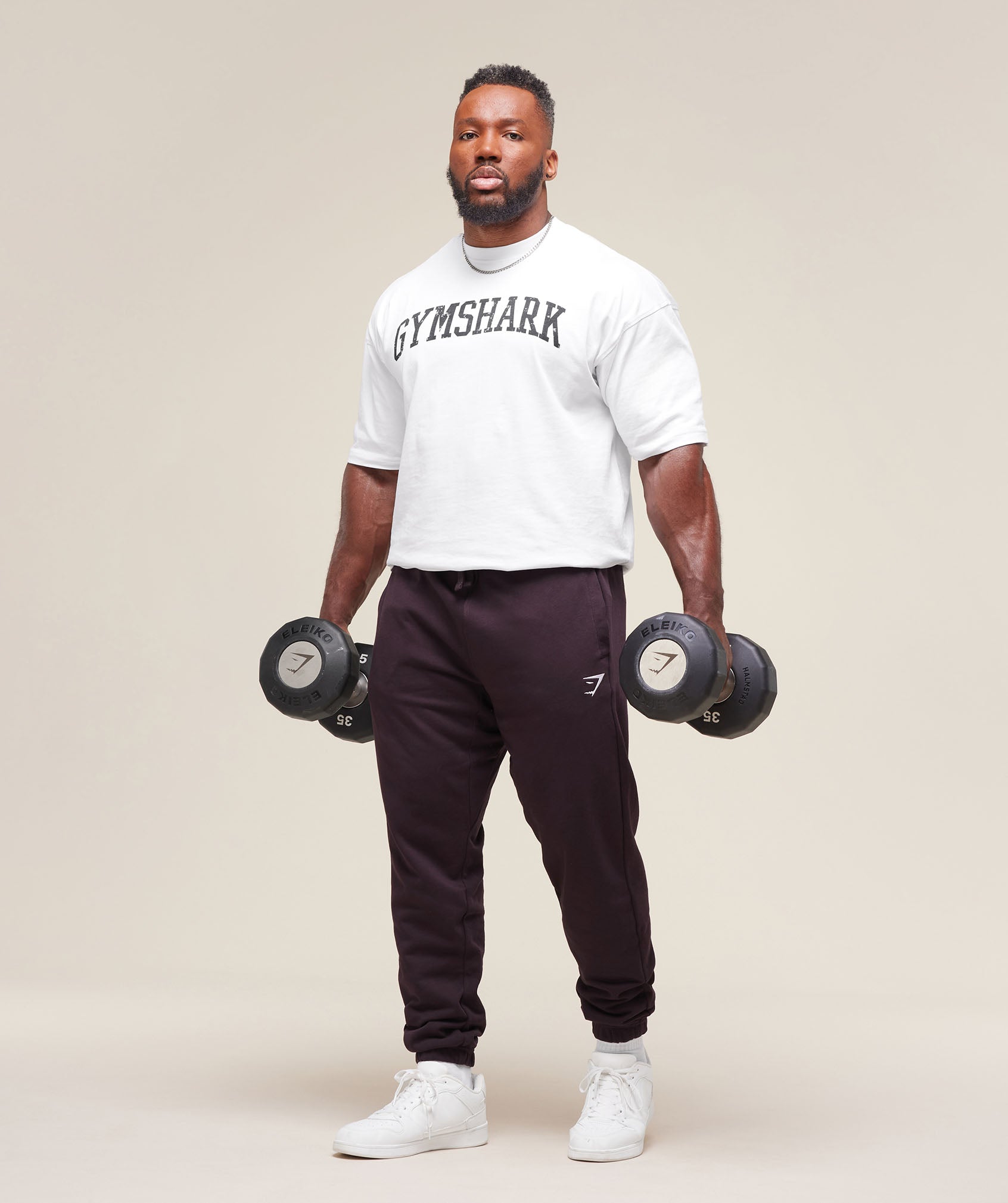 Gymshark Essential Oversized Joggers - Plum Brown