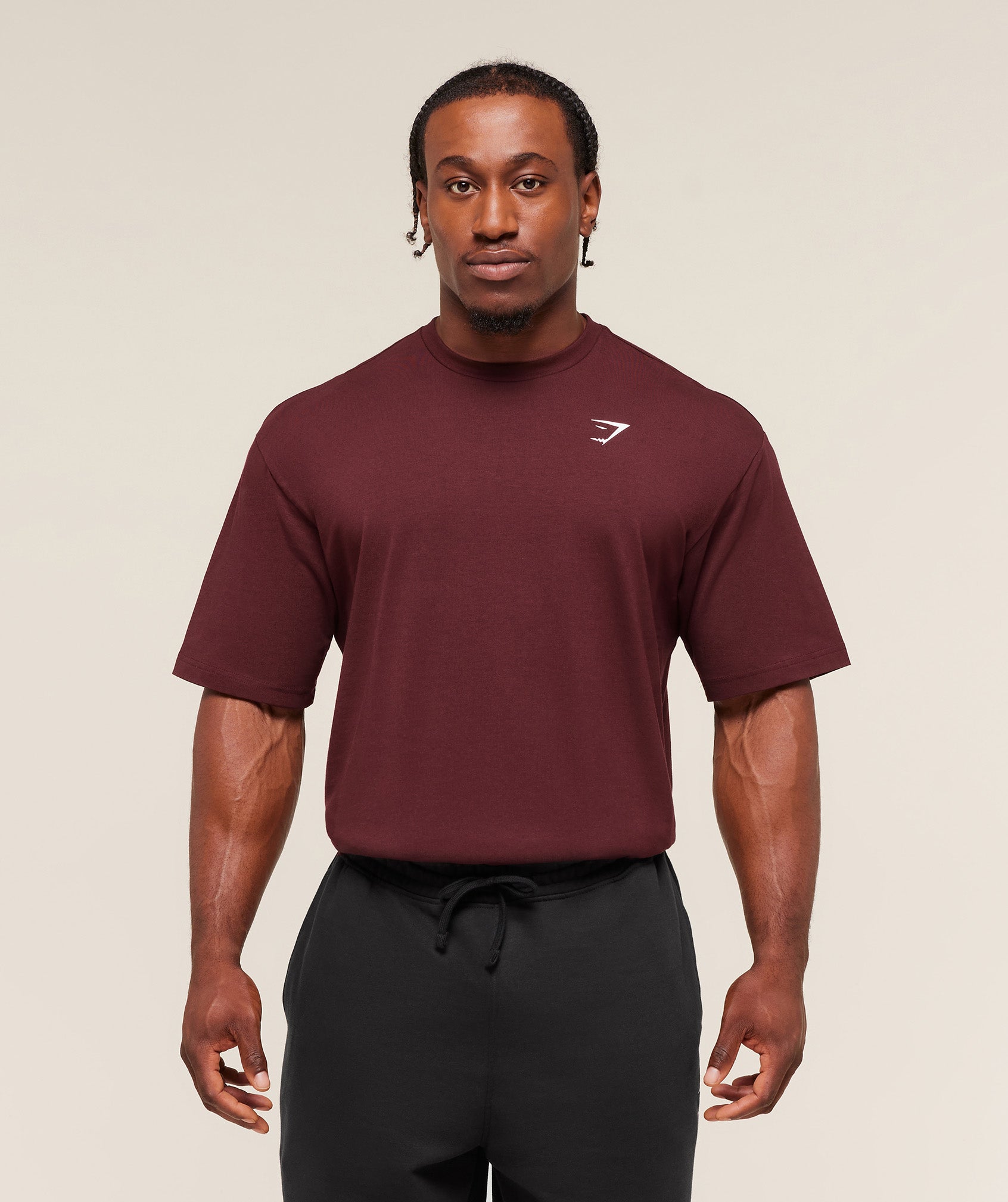 Gymshark Essential Oversized T-Shirt - Rich Maroon