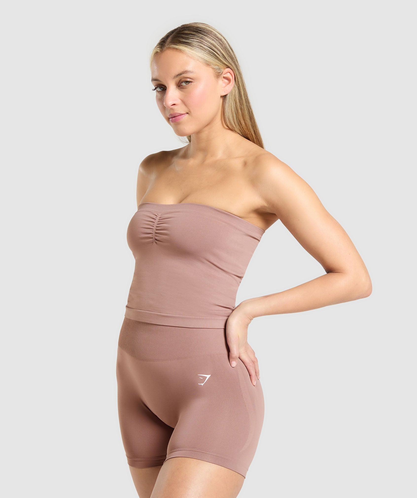 Gymshark Everyday Seamless Midi Tube Top - Chestnut Pink
